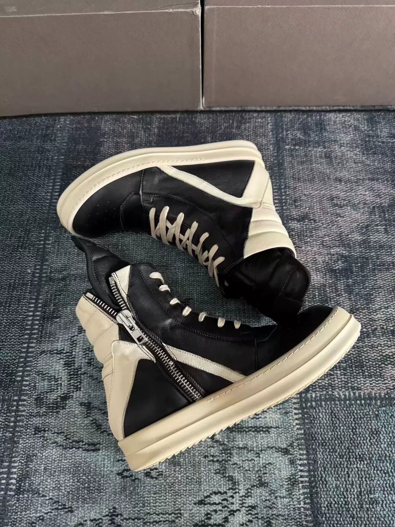 Rick Owens Rick Owens Leather Pink Hitop Sneakers 37 Women Size US 6.5 / IT 36.5 - 1 Thumbnail