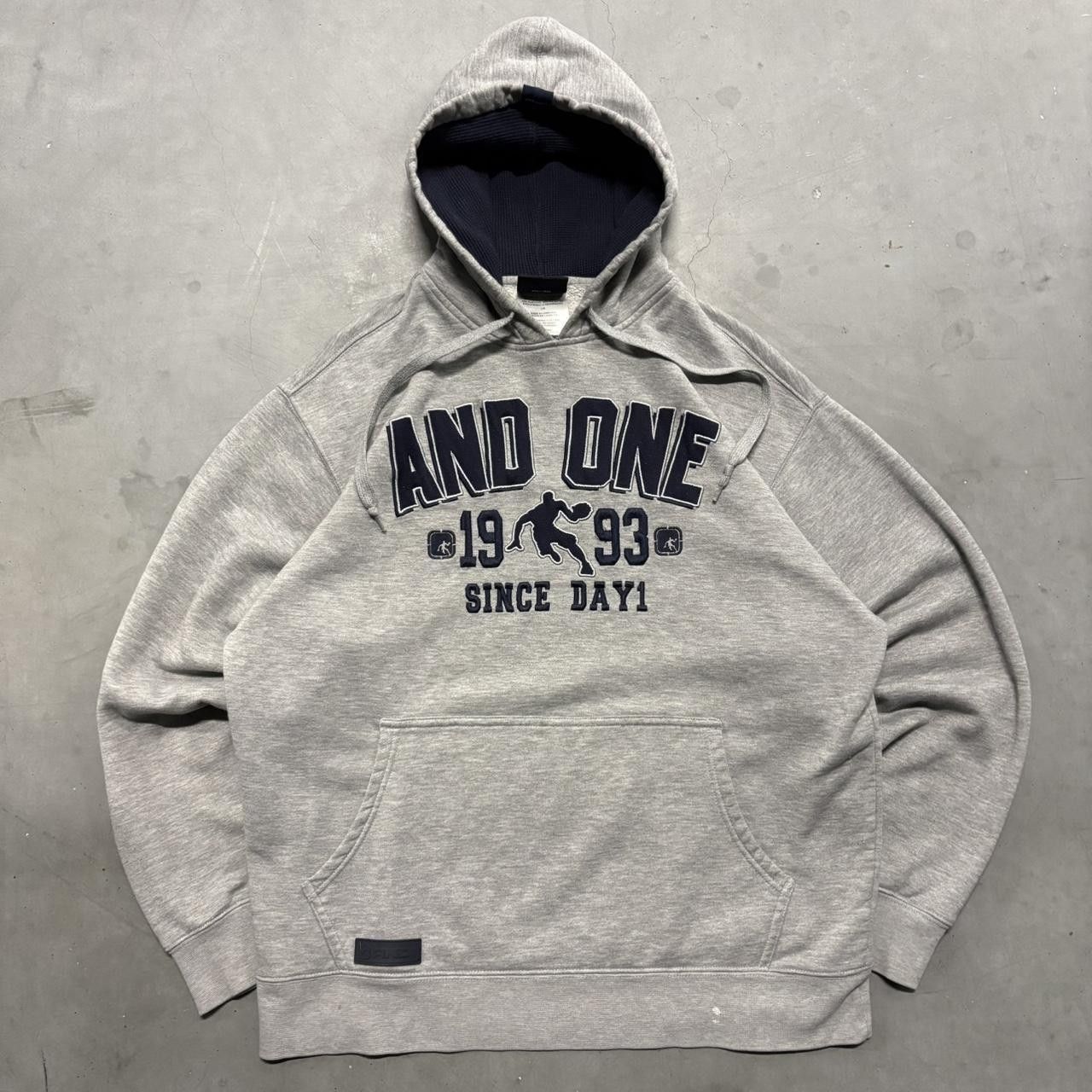 Japanese Brand × Vintage Vintage Y2K And1 Center Spellout 1993 Basketball Hoodie! Size US L / EU 52-54 / 3 - 1 Thumbnail