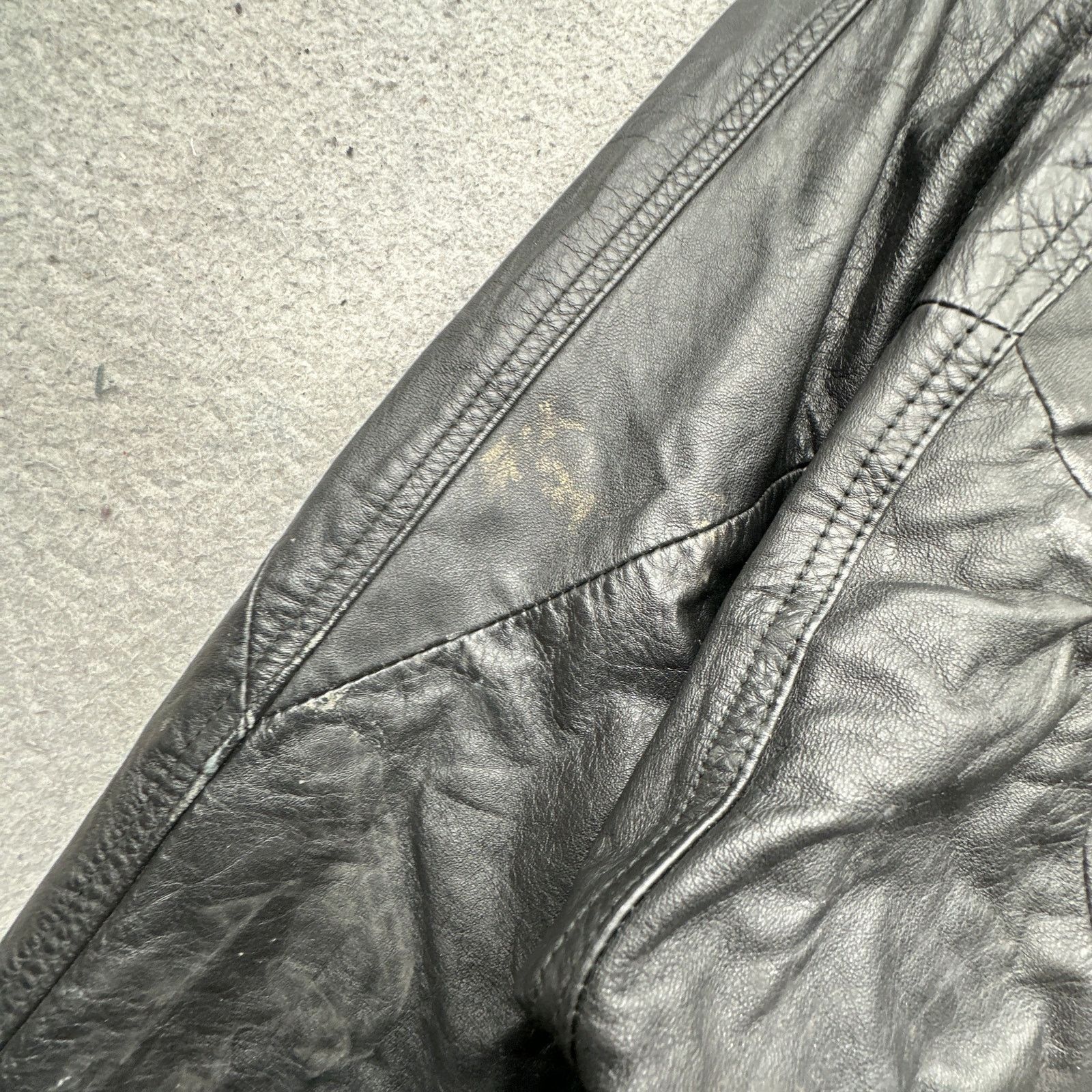 Other VTG Bermans Thinsulate Leather Moto Jacket Large Long Rider Size US L / EU 52-54 / 3 - 9 Thumbnail
