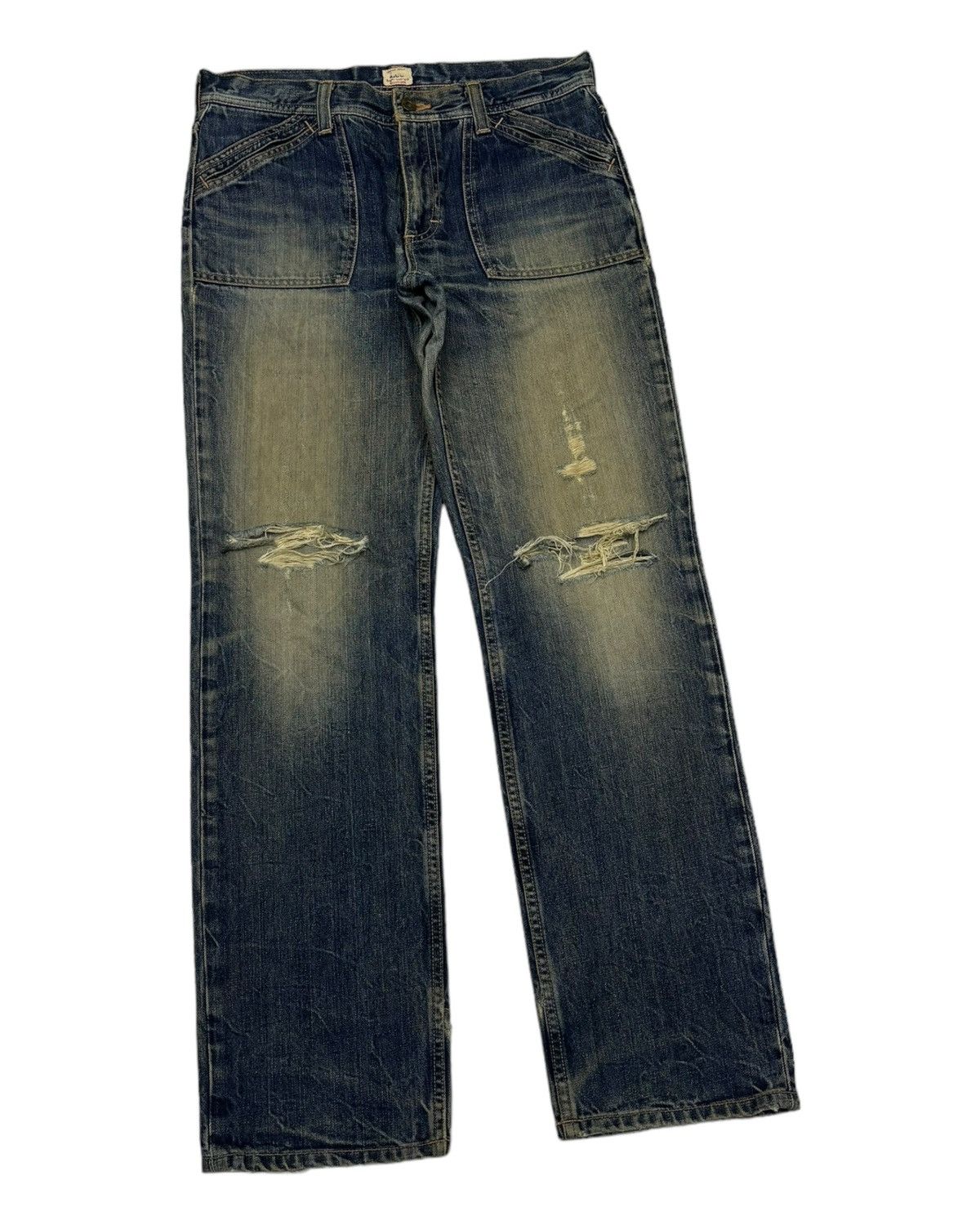 Lee VINTAGE LEE UNION MADE X ABAHOUSE MUD WASH DISTRESSED DENIM Size US 32 / EU 48 - 7 Thumbnail