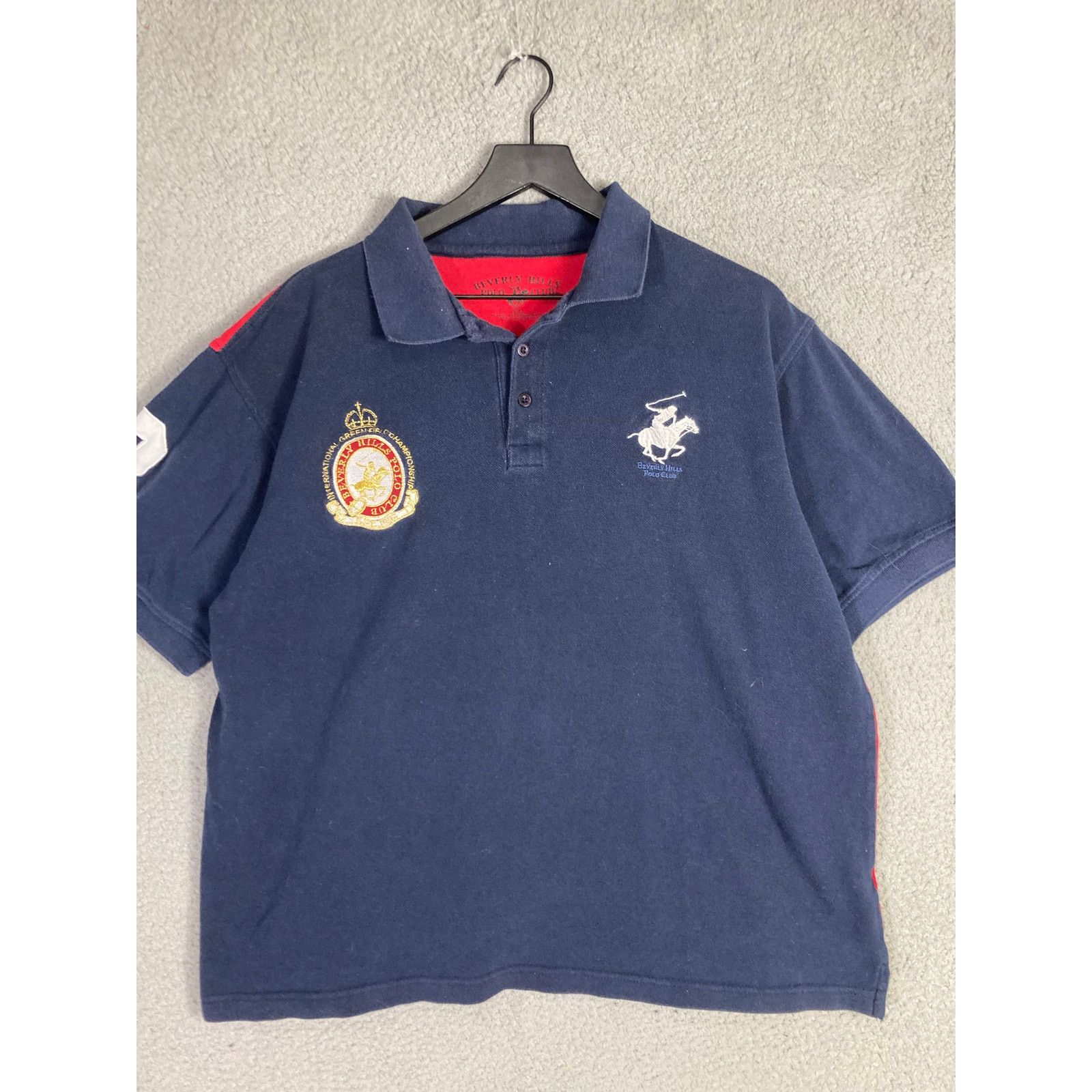 Beverly Hills Polo Club Beverly Hills Polo Club Men’s Rugby Polo Shirt Navy Red XL Size US XL / EU 56 / 4 - 4 Thumbnail
