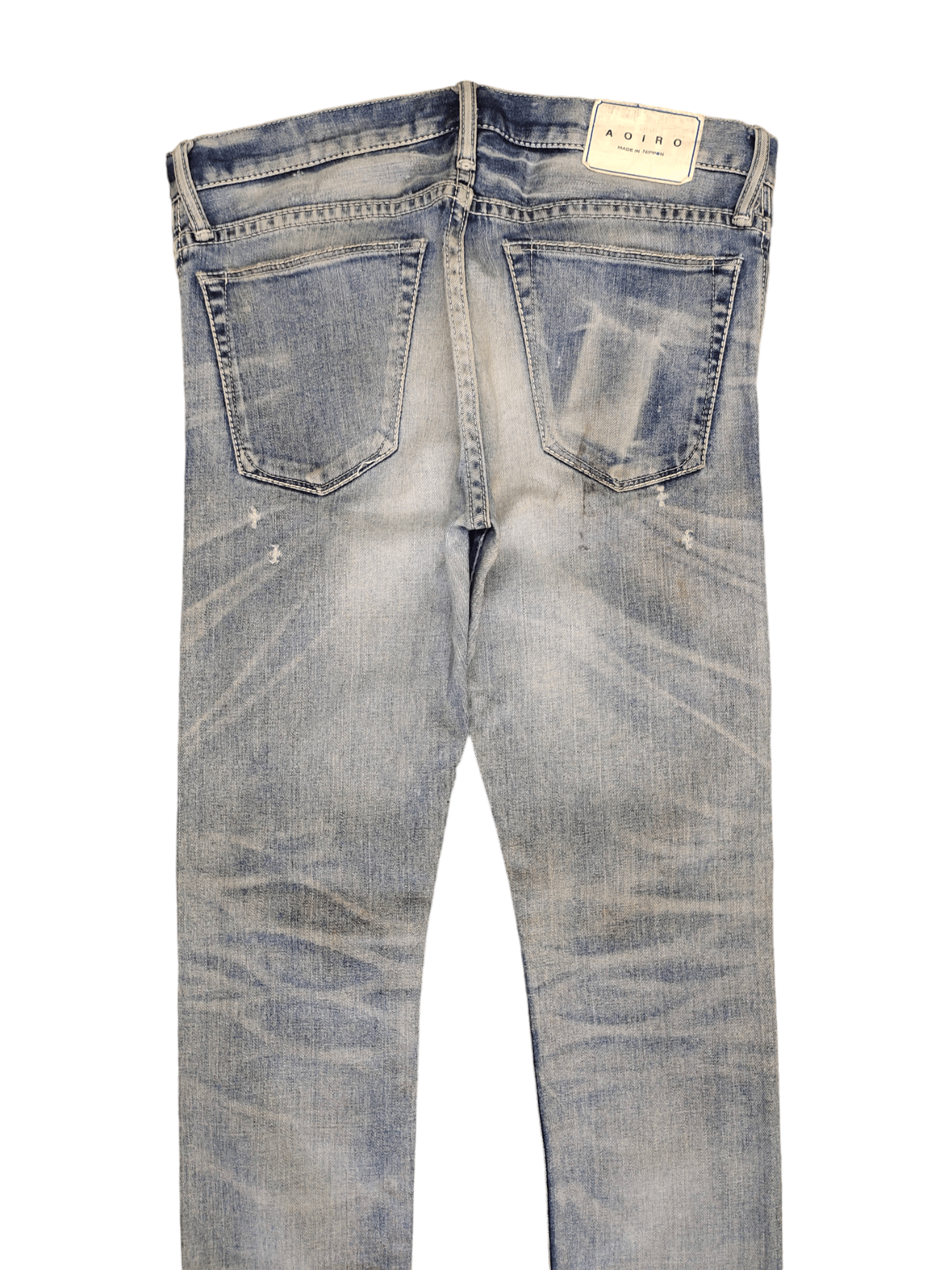 semanticdesign Vintage Y2k Aoiro Japan Distress Faded Skinny Denim Pants Size US 32 / EU 48 - 13 Thumbnail