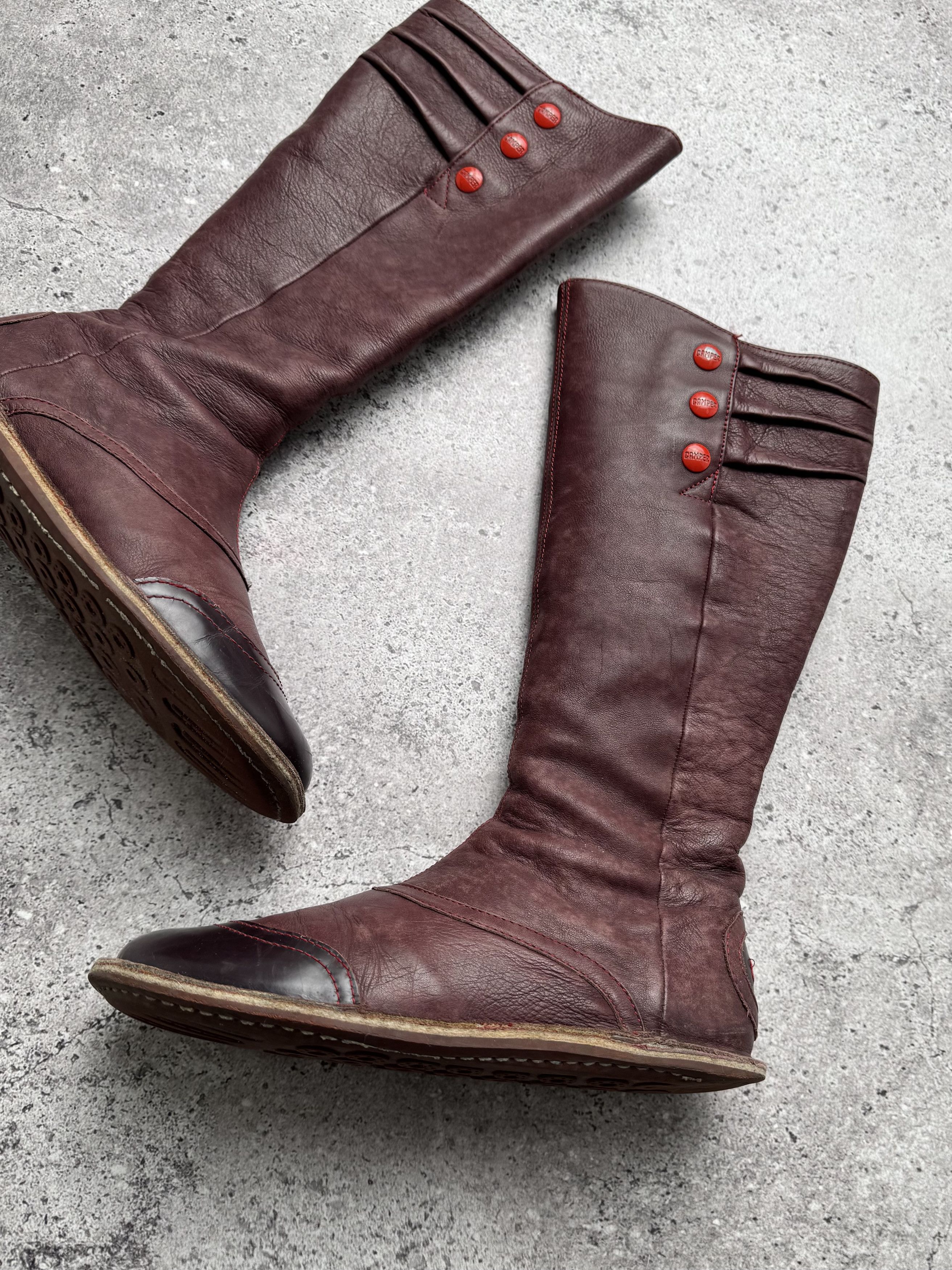 Camper Camper Vintage Faded Leather Boots C2(V497)E8 Size US 7 / IT 37 - 3 Thumbnail
