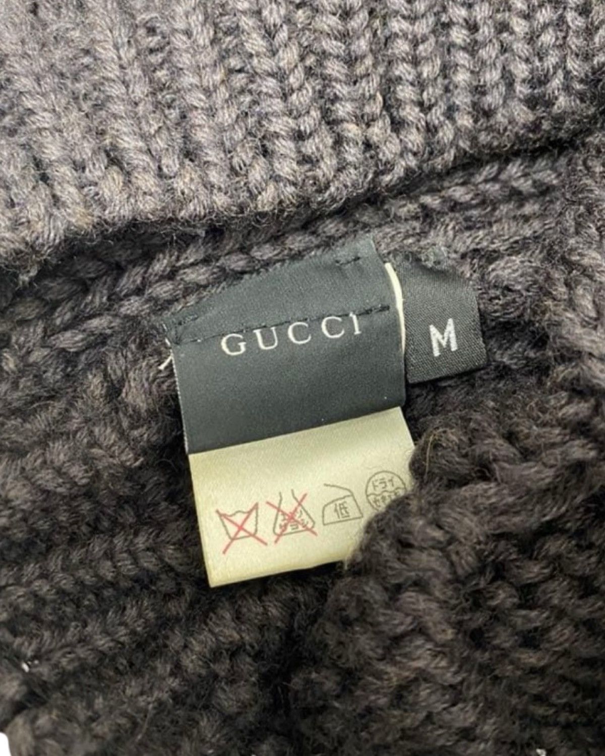 Gucci Vintage 90s Cable Knit Beanie Size ONE SIZE - 3 Thumbnail