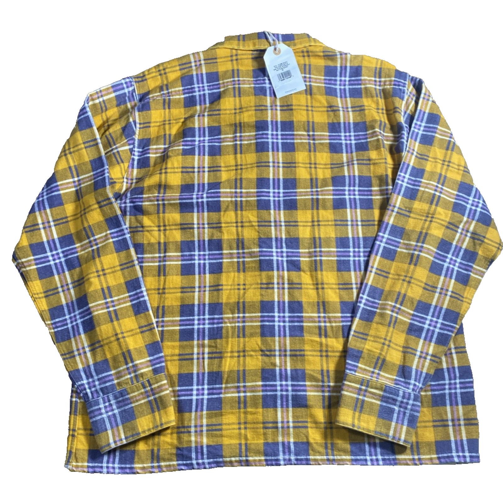 RE/DONE Re/Done Women Flannel Button Down Shirt Plaid Yellow Purple Size M / US 6-8 / IT 42-44 - 7 Thumbnail