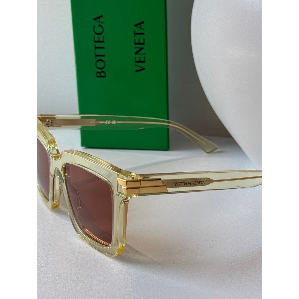 Bottega Veneta NEW Bottega Veneta BV1005S Unisex Clear Square Sunglasses Size ONE SIZE - 5 Thumbnail