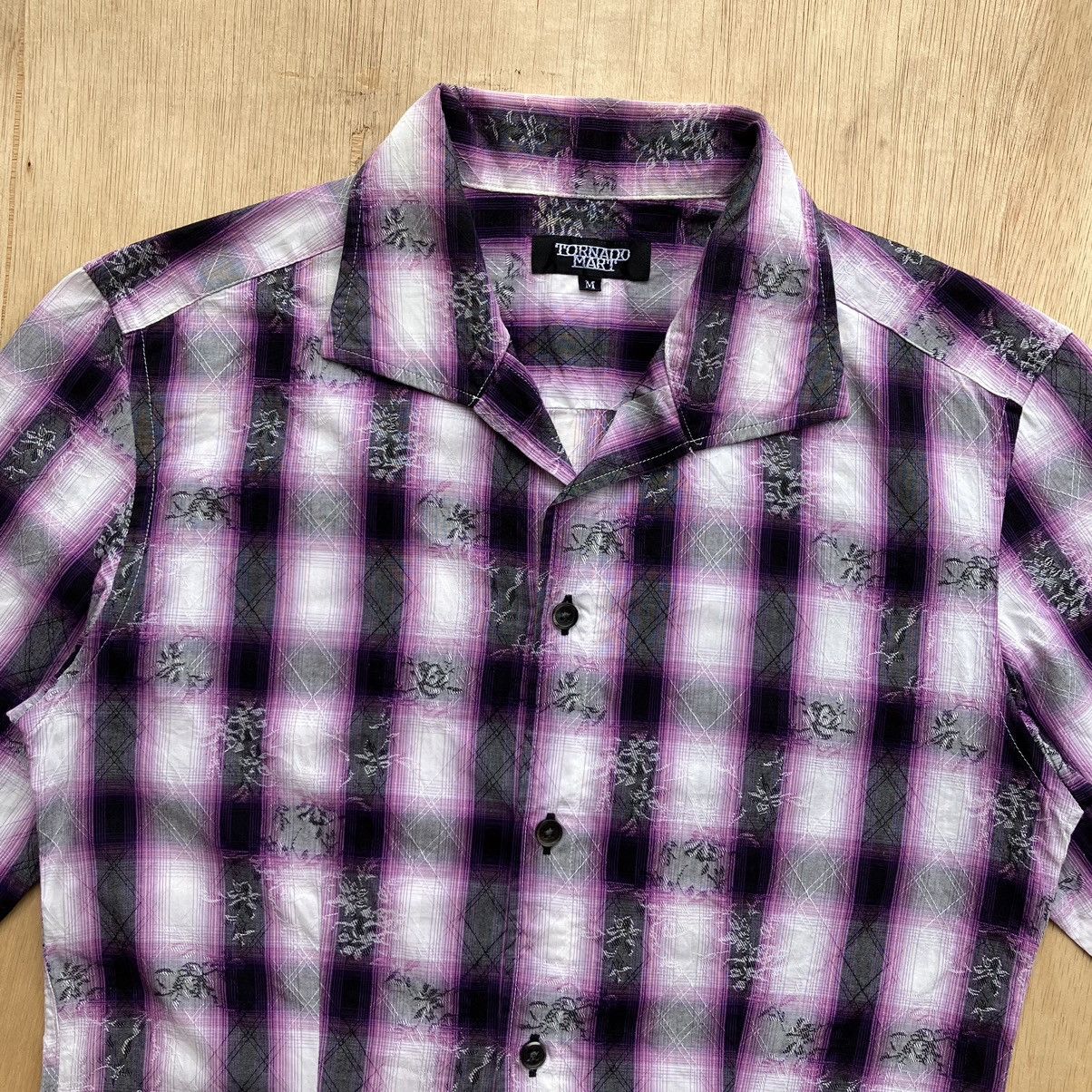 Japanese Brand × Tornado Mart TORNADO MART PLAID FLOWER WOMEN SHIRT Size M / US 6-8 / IT 42-44 - 2 Thumbnail