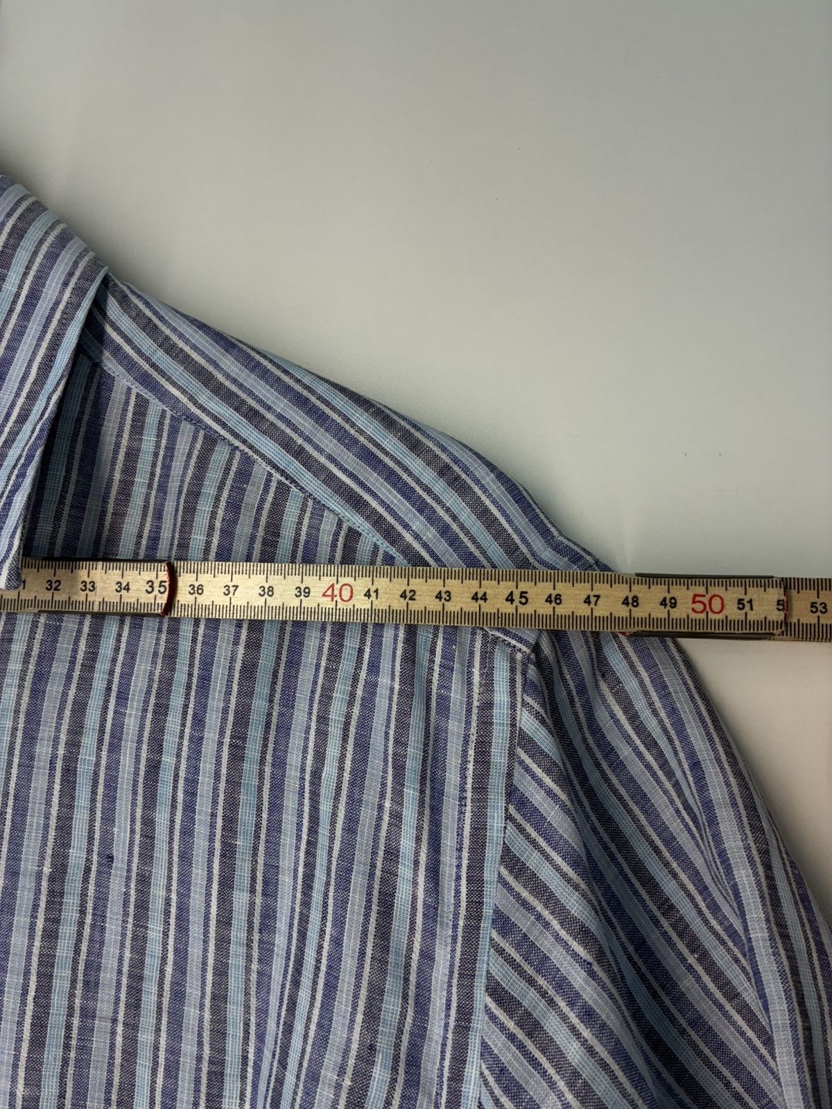 Etro Etro Milano 100% Linen Striped SS Shirt - Slim Fit XL Size US XL / EU 56 / 4 - 6 Thumbnail