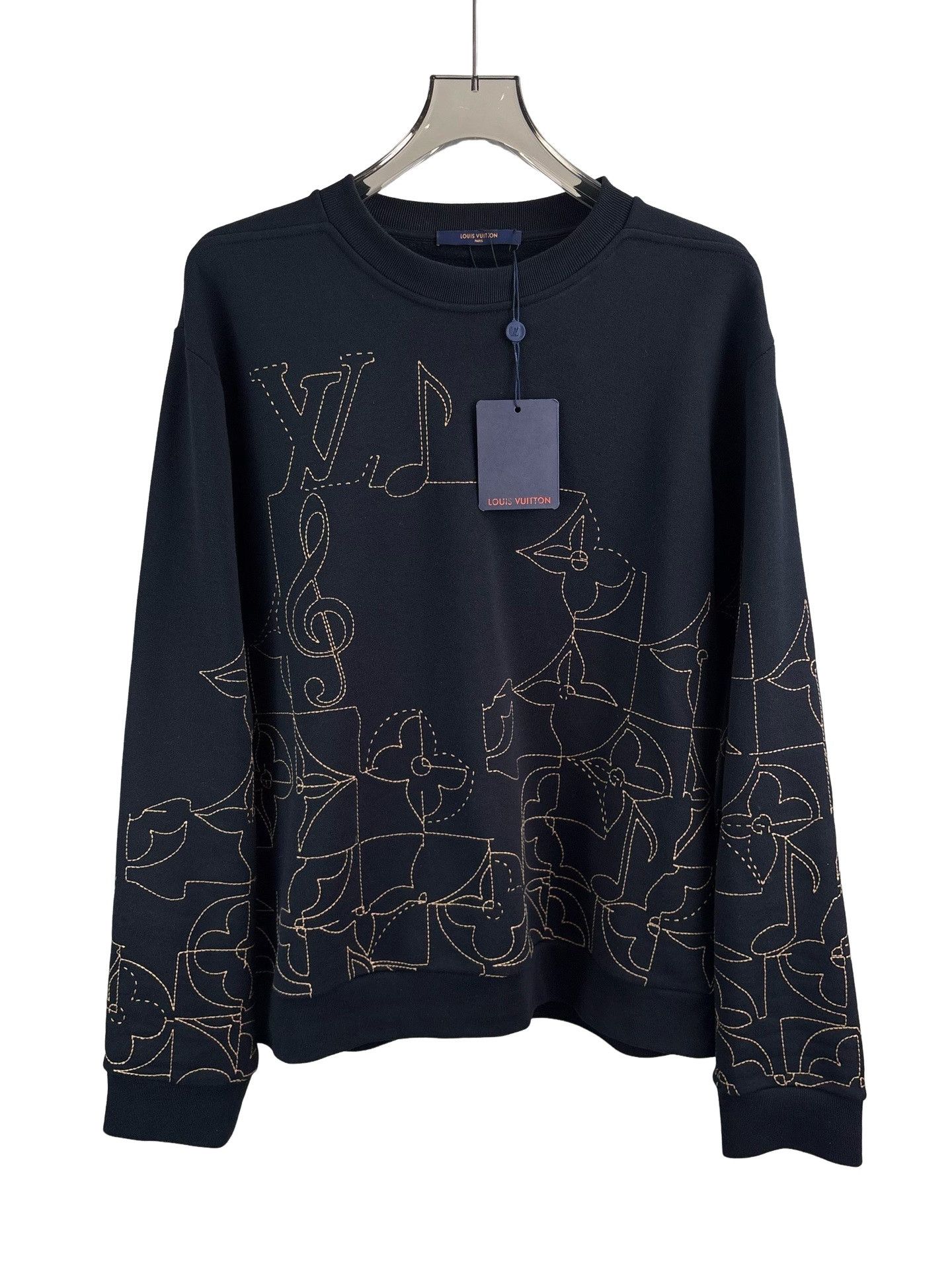 Louis Vuitton Louis Vuitton Music Note Embroidered Sweatshirt XL Size US XL / EU 56 / 4 - 1 Thumbnail