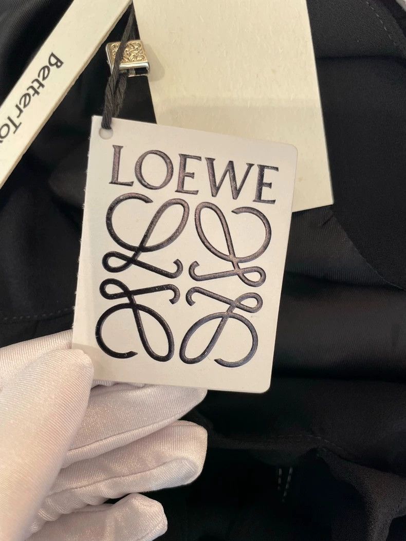 Loewe LOEWE Black long fiber strap dress Size S / US 4 / IT 40 - 4 Thumbnail