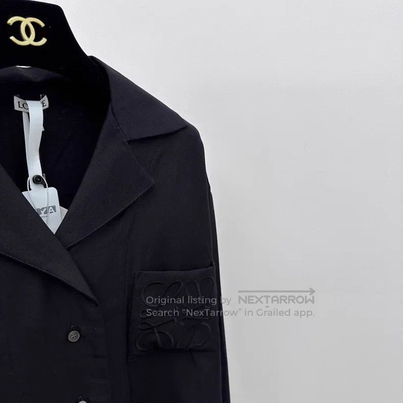 Loewe Loewe Black Pocket Logo Shirt Size XS / US 0-2 / IT 36-38 - 4 Thumbnail