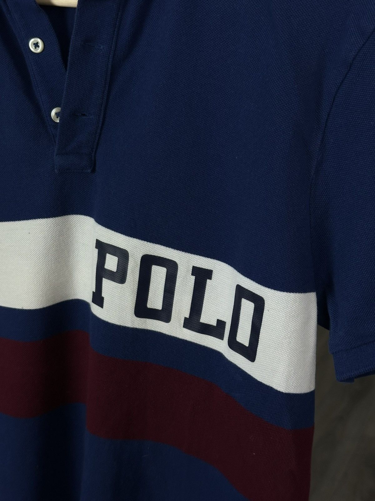 Vintage Vintage Polo Ralph Lauren Rugby Blue Polo Tee Size US M / EU 48-50 / 2 - 5 Thumbnail