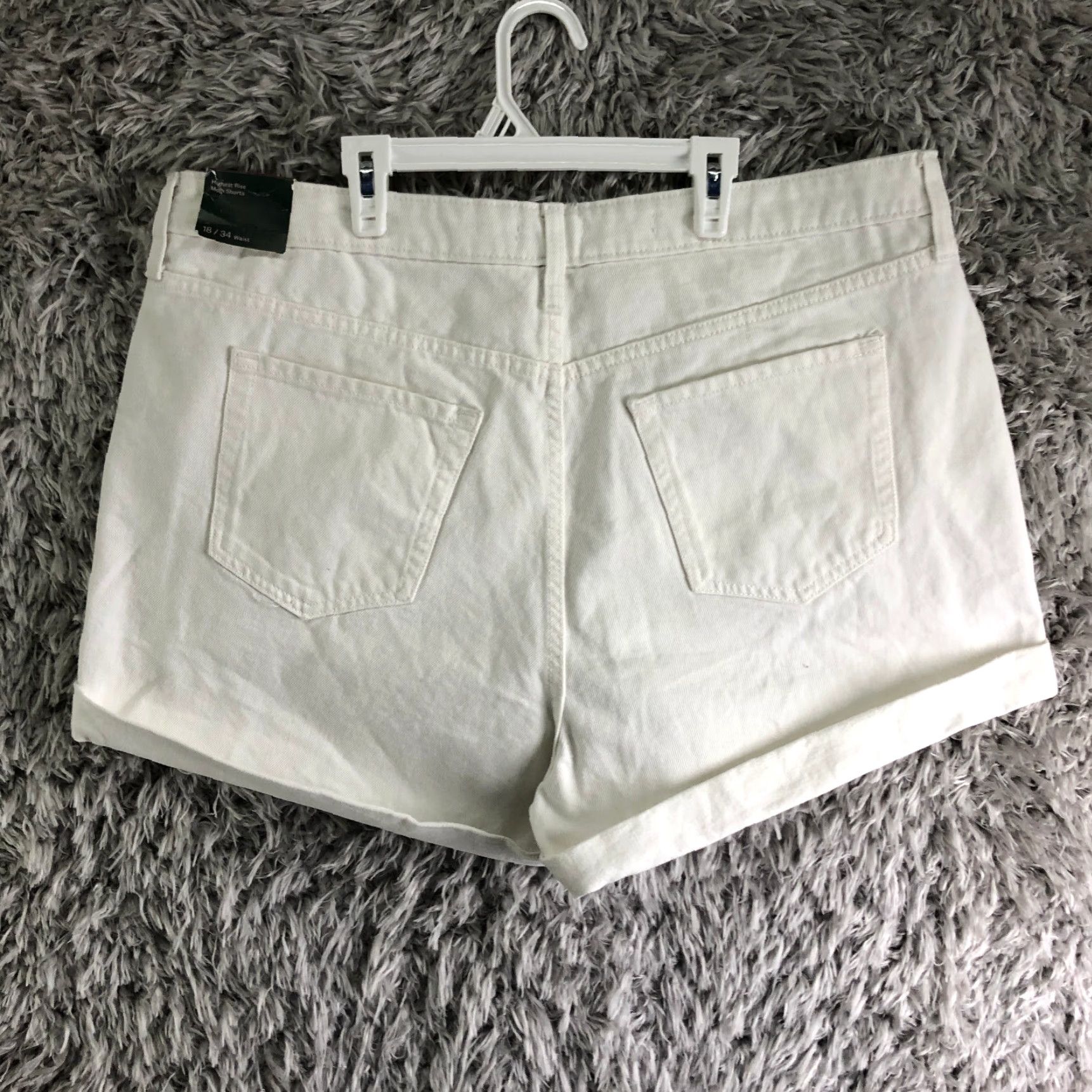 Vintage Wild Fable Highest Rise Womens Shorts Size 18 White Denim Jean Shorts Size 40" / US 18 - 4 Thumbnail