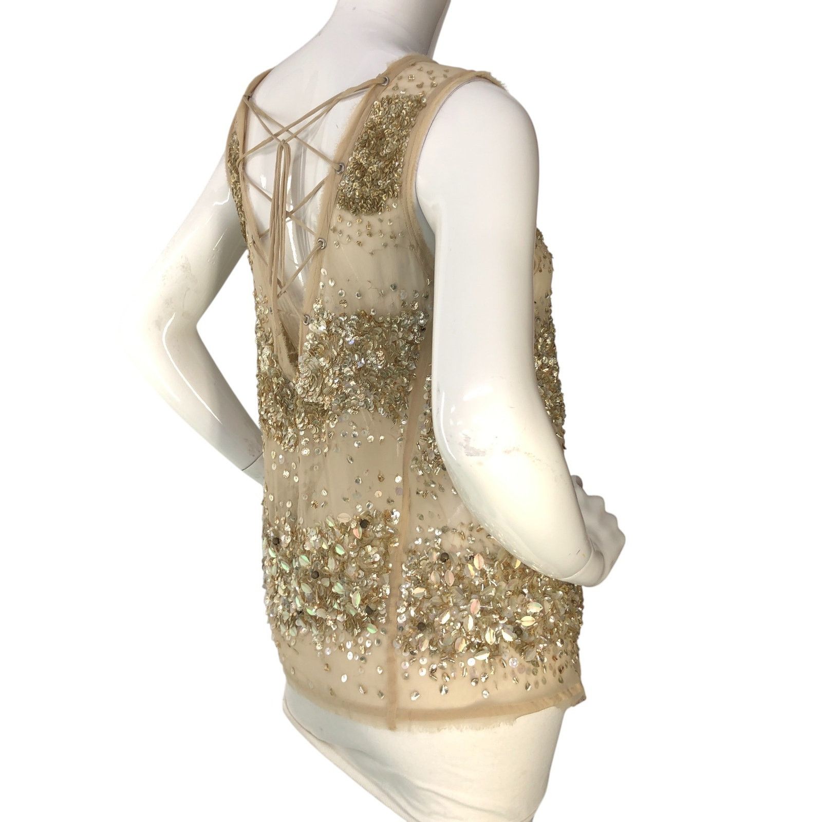 Allsaints Allsaints All Saints Size 4 Top Restrain Beaded TINY FLAW Size S / US 4 / IT 40 - 8 Thumbnail