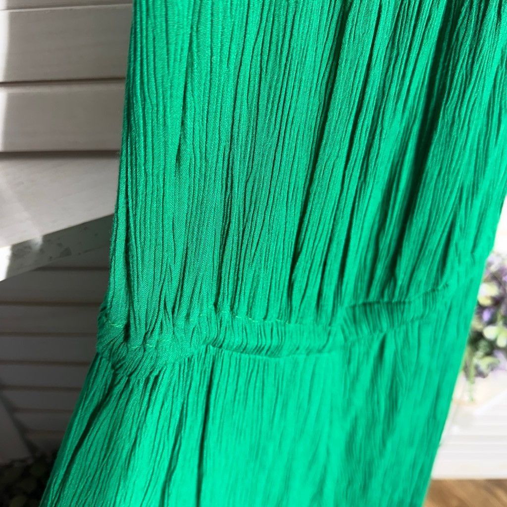 Y2K Green Boho Jumpsuit Pull On Style Wide Legs Overalls M, Women's (Size 27) — image 3 of 6