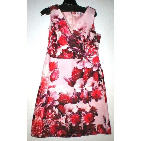 Carolina Herrera Designe Carolina Herrera $2490 Pink Silk Dress Floral Red 12 Size XL / US 12-14 / IT 48-50 - 4 Thumbnail