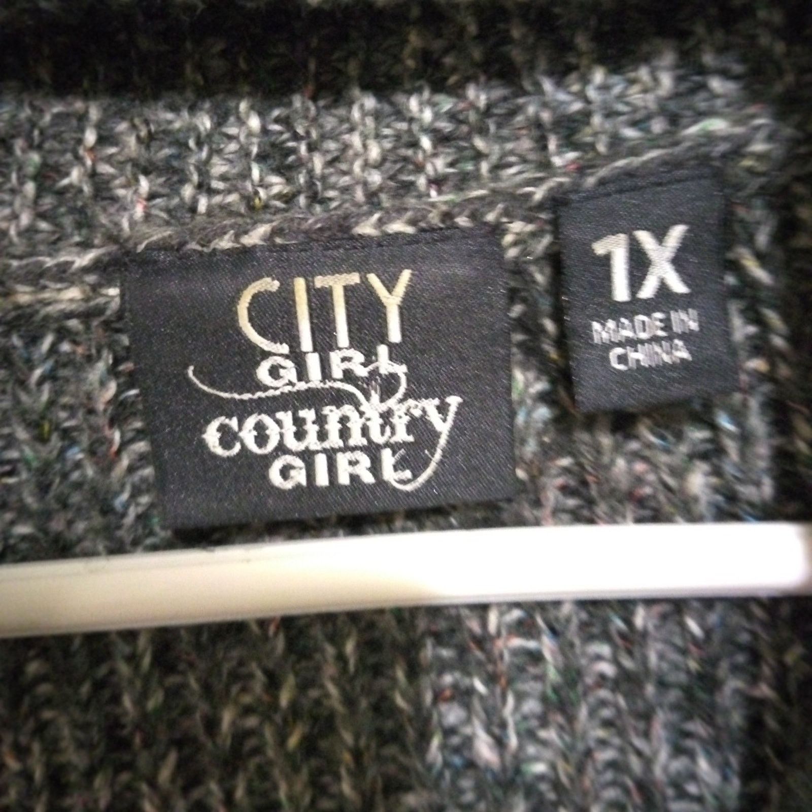 Other City Girl County Girl Grey Black Cardigan1 xl Knit Open Size XL / US 12-14 / IT 48-50 - 2 Thumbnail