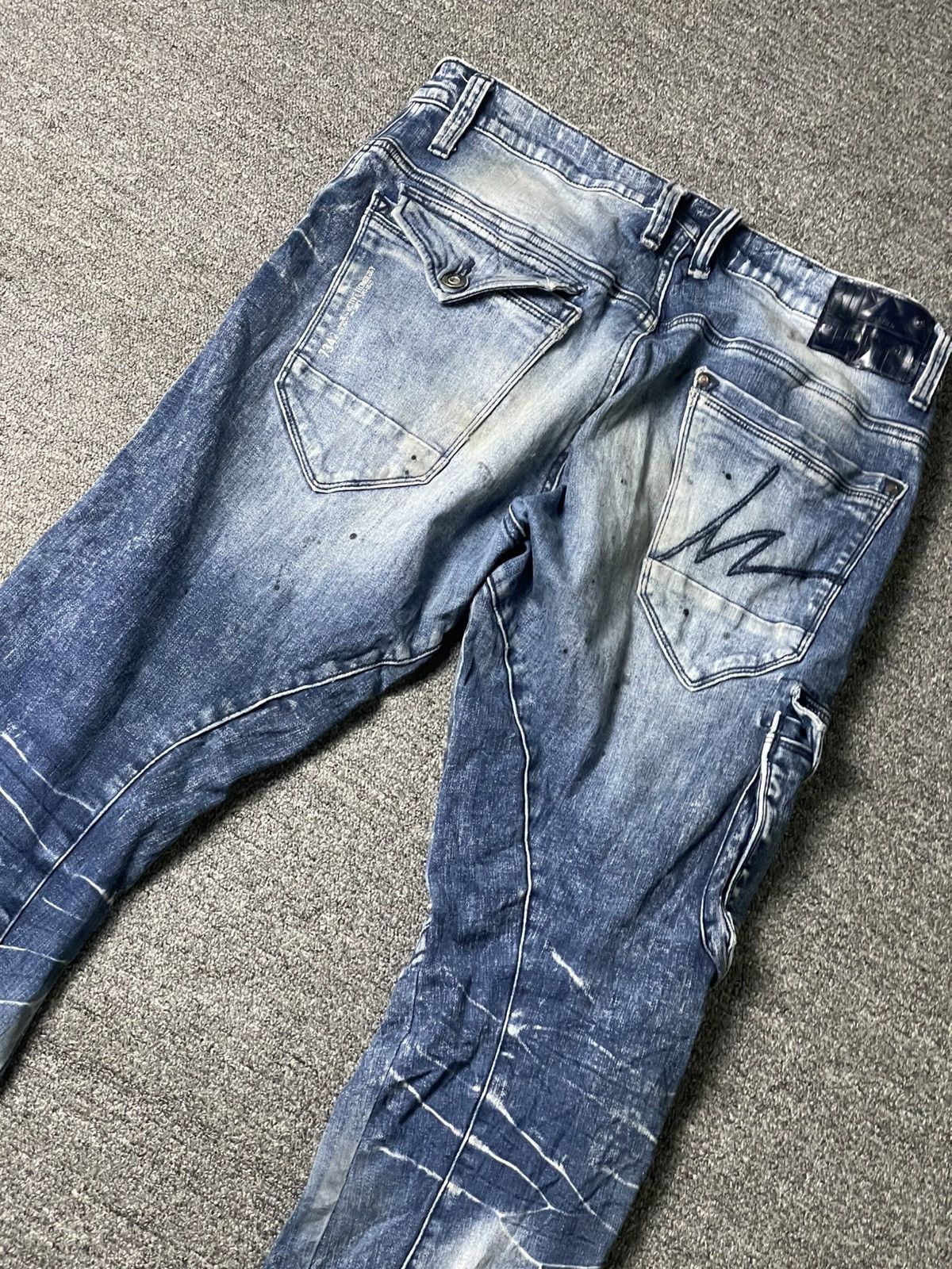 Japanese Brand × Vintage IZ Frontier 3D x Stretch Distressed Denim Jeans (104) Size US 32 / EU 48 - 9 Thumbnail