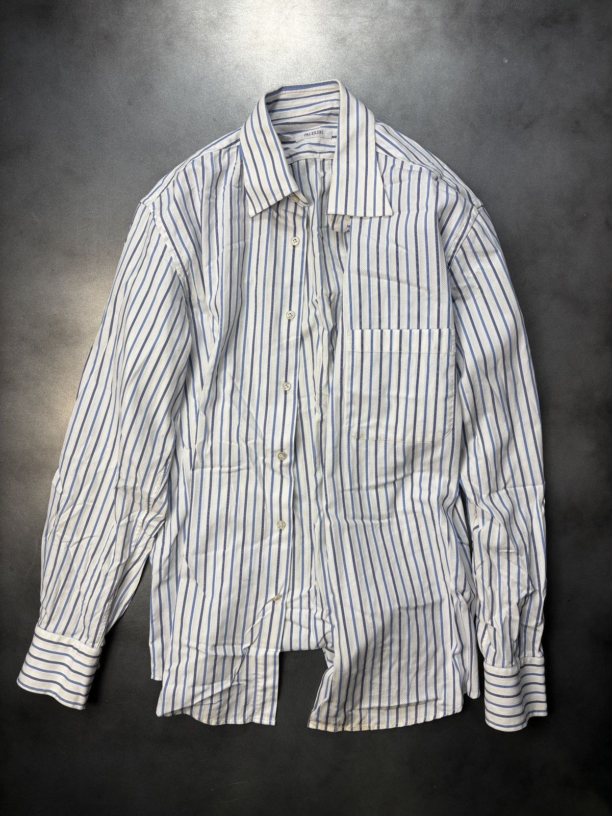 Pal Zileri 2000s Pal Zileri Dress Shirt Stripe Button Up Longsleeve Y2K Size US M / EU 48-50 / 2 - 1 Thumbnail