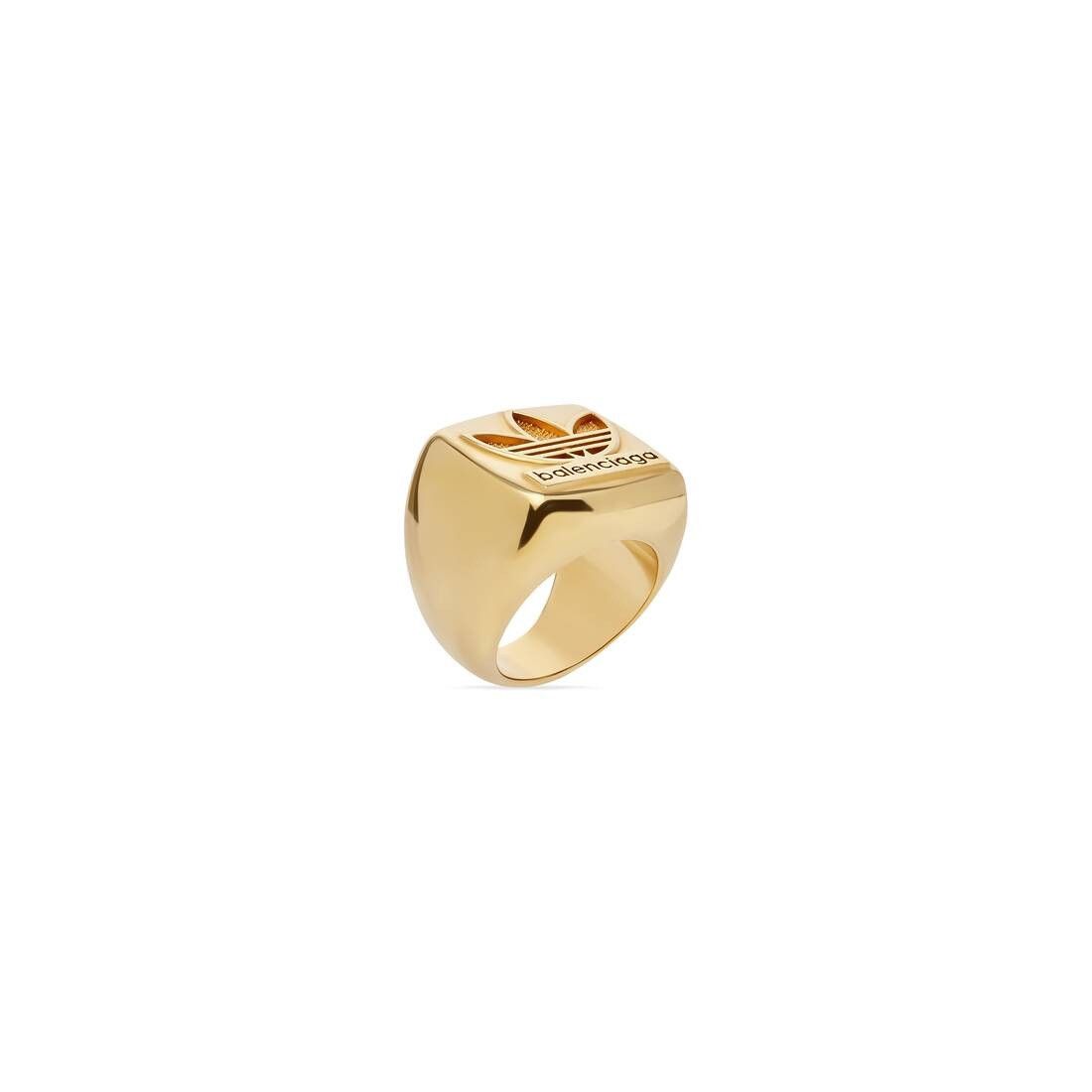 Adidas × Balenciaga o1mt1gz0325 Size: 52 / Trefoil Signet Ring in Gold Size ONE SIZE - 1 Thumbnail
