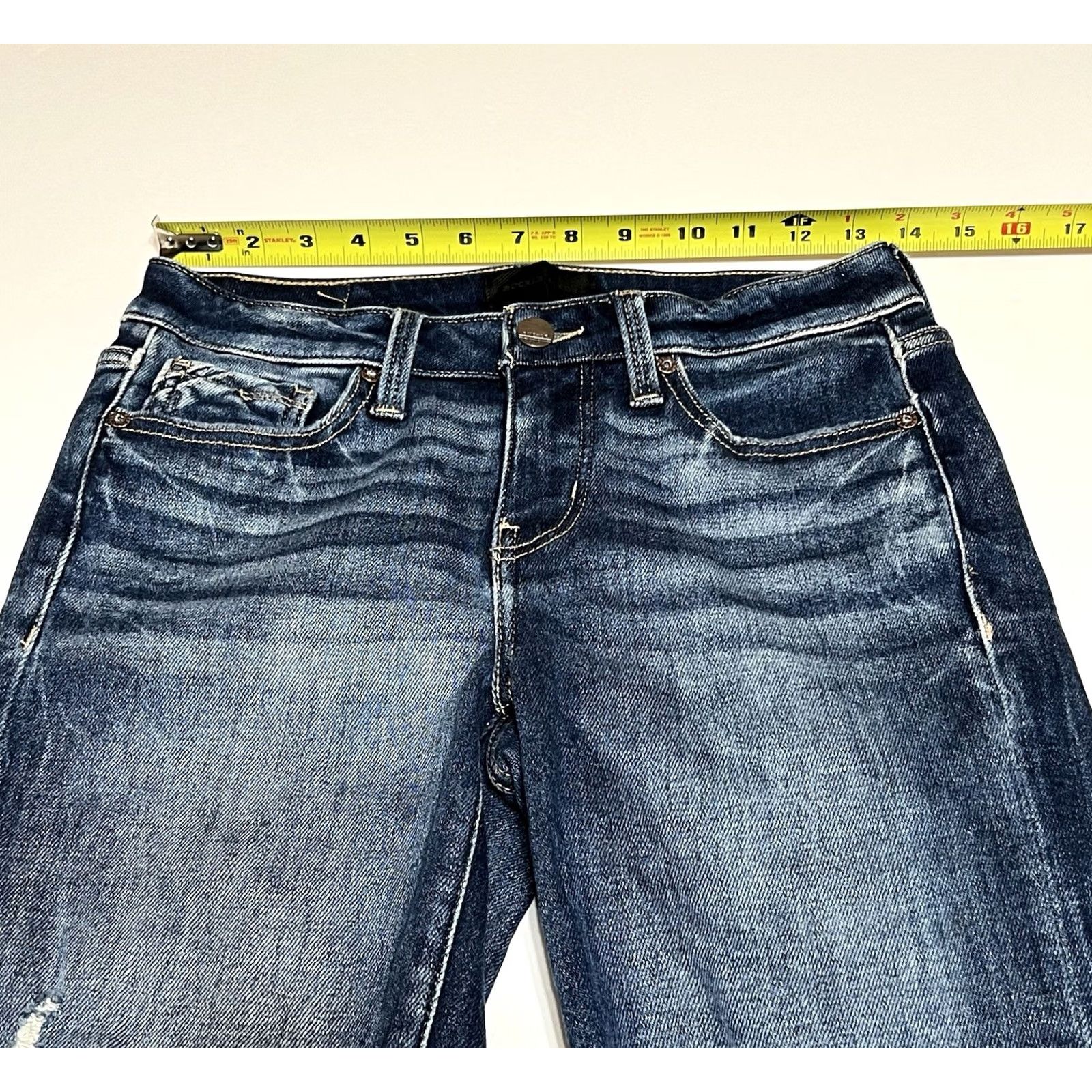 Buckle Black Buckle Black Fit No. 53 Straight Cropped Jeans Womens 27x27 27 Regular Blue Denim Jeans Size 27" / US 4 / IT 40 - 3 Thumbnail