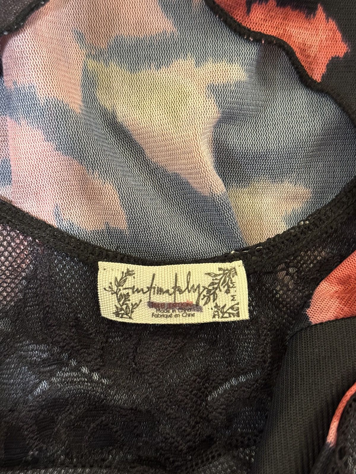 Free People Free people Floral Black and Pink Long Sleeve Bodysuit med Size M / US 6-8 / IT 42-44 - 3 Thumbnail