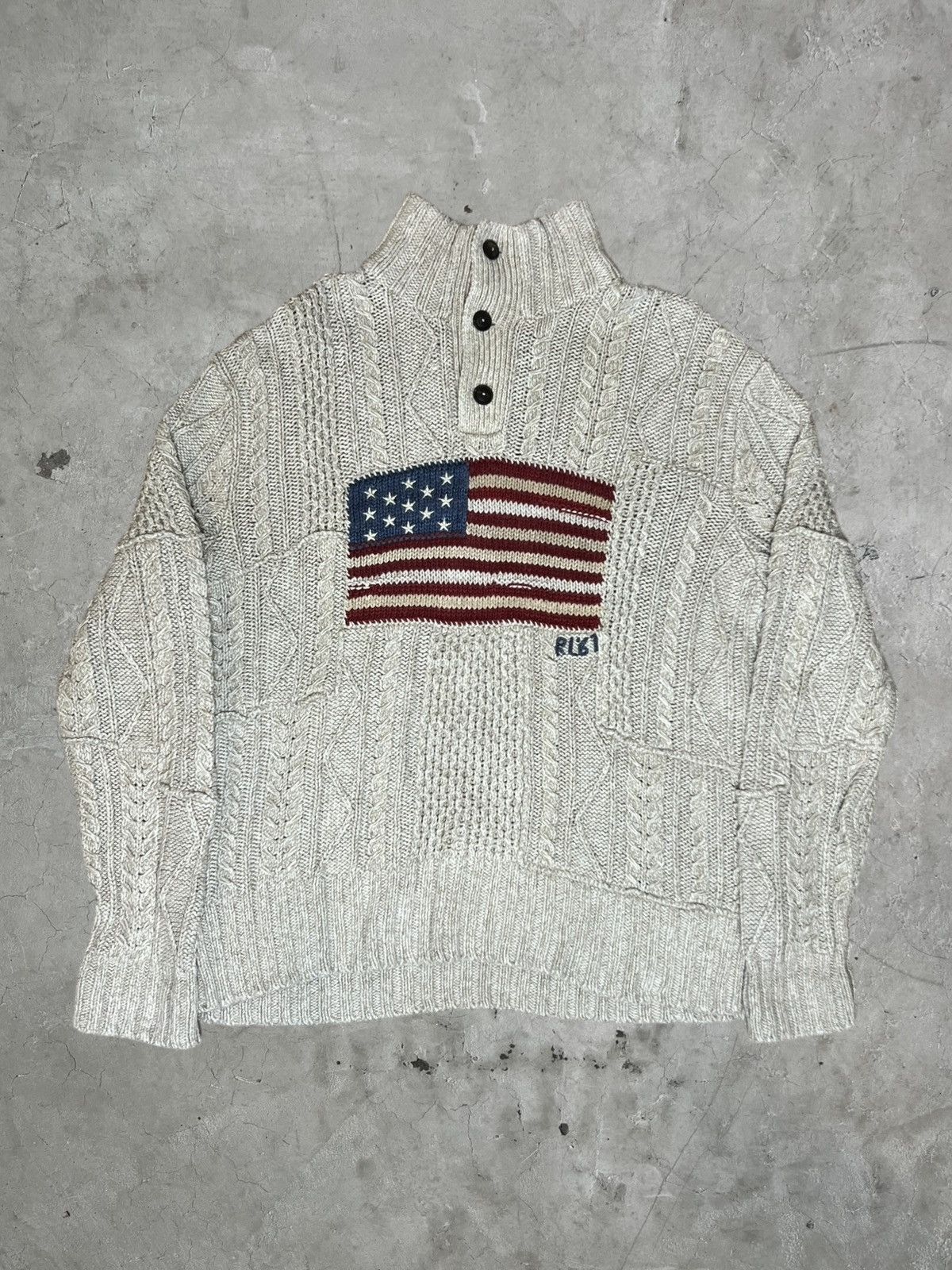 Vintage Polo Ralph Lauren American Flag Knit