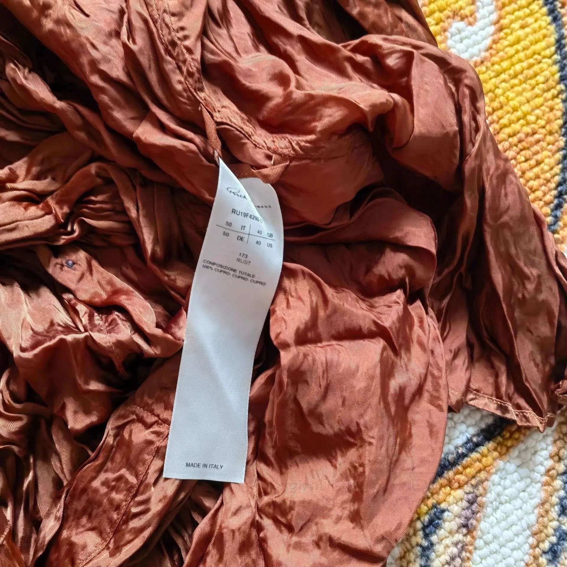 Rick Owens Brown Long-Sleeve Button-Up Shirt. Size US M / EU 48-50 / 2 - 3 Thumbnail