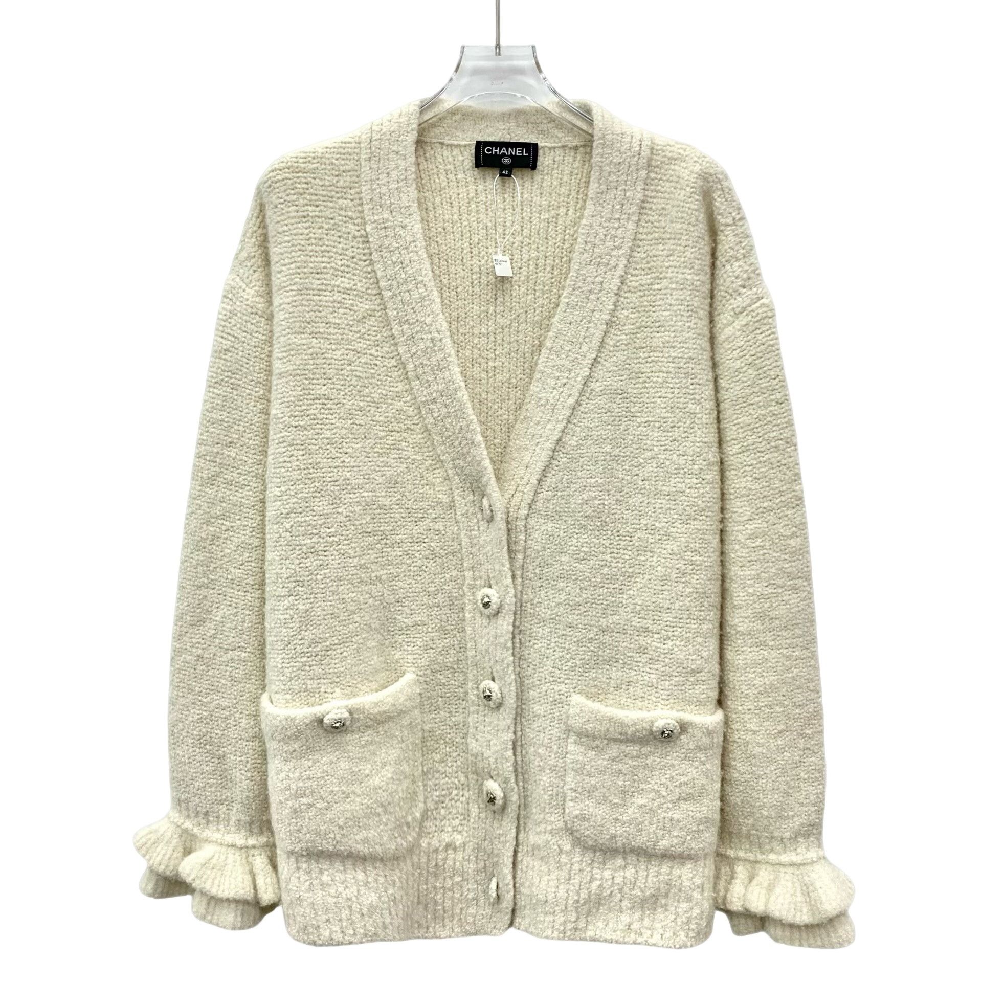 Chanel Chanel Cashmere Ruffle Cardigan 42 Size M / US 6-8 / IT 42-44 - 1 Thumbnail