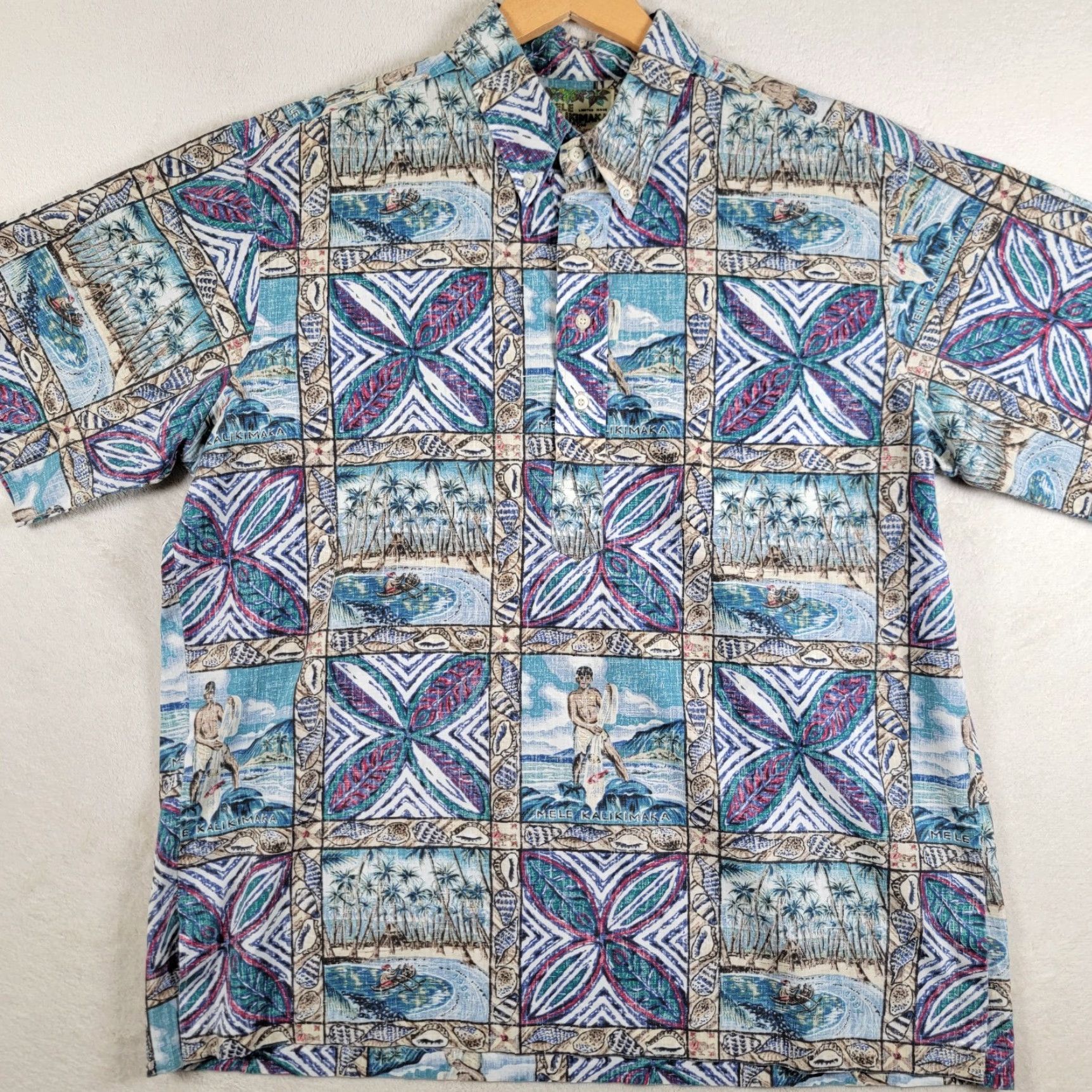 Reyn Spooner Reyn Spooner Shirt Men XL Christmas Kalikimaka Print Hawaiian Button-Up 1/4 Button Multicolor Size US XL / EU 56 / 4 - 2 Thumbnail