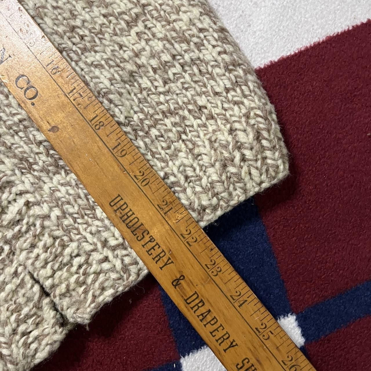 Other Vintage shawl collar Chunky Cardigan Knit tan cream Full Zip Size S / US 4 / IT 40 - 2 Thumbnail