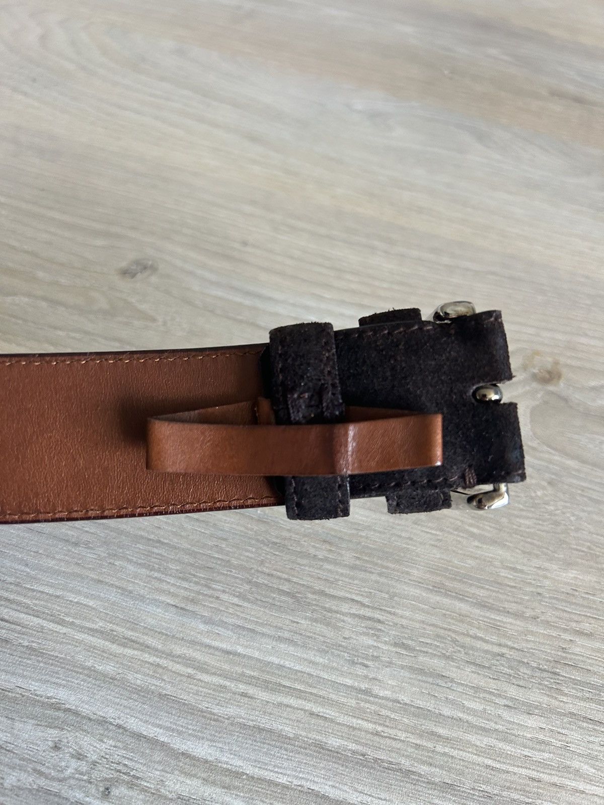 Loro Piana Brown Suede Belt Size 115/46 Size 46 - 7 Thumbnail