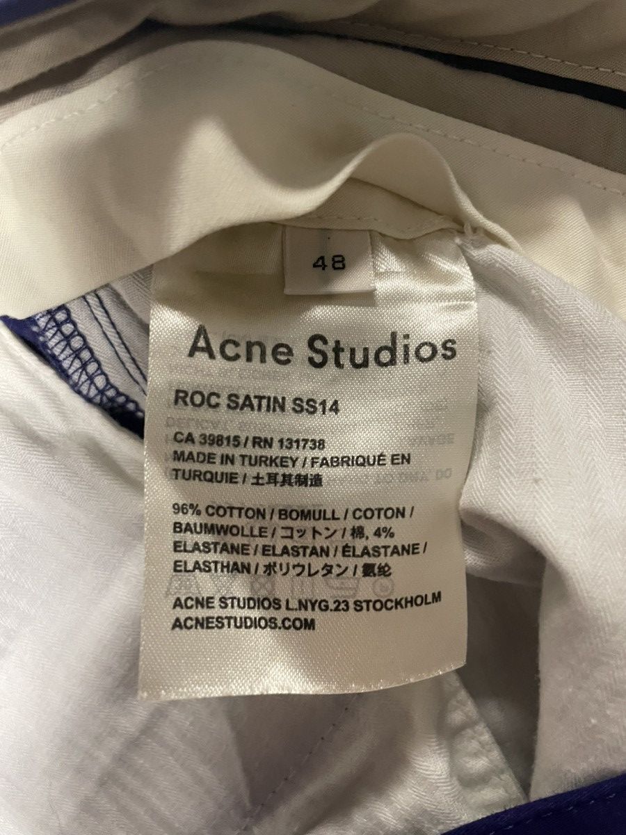 Acne Studios Acne Studios SS14 ROC Satin Purple Chinos Size US 32 / EU 48 - 4 Thumbnail