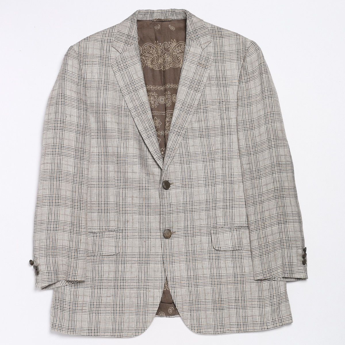 Etro Etro Linen Bandana Canvas Blazer Jacket Size 42R - 1 Thumbnail