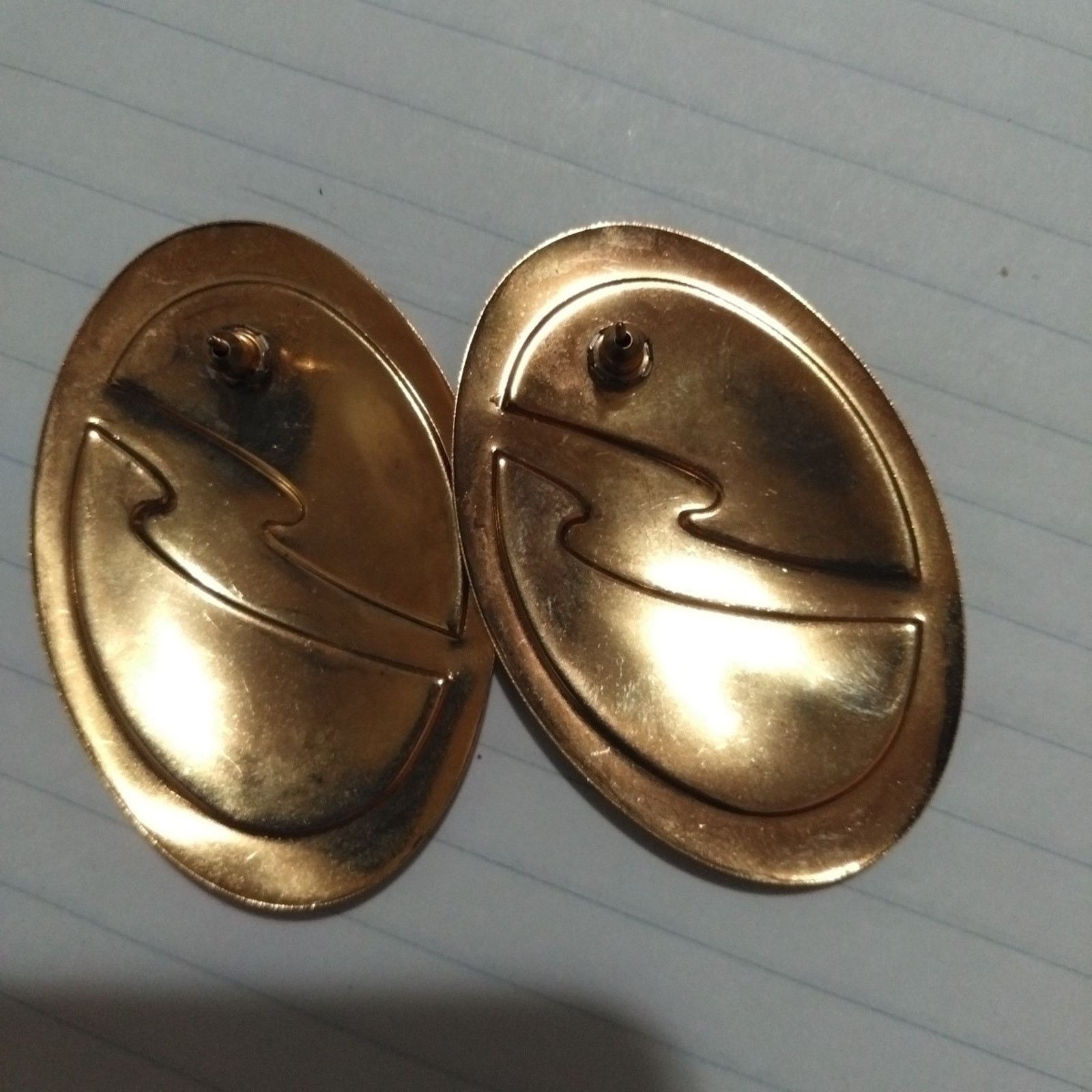 Other Oval Earrings With Black Cream And Gold Tone Color ,2 Inch Size ONE SIZE - 4 Thumbnail