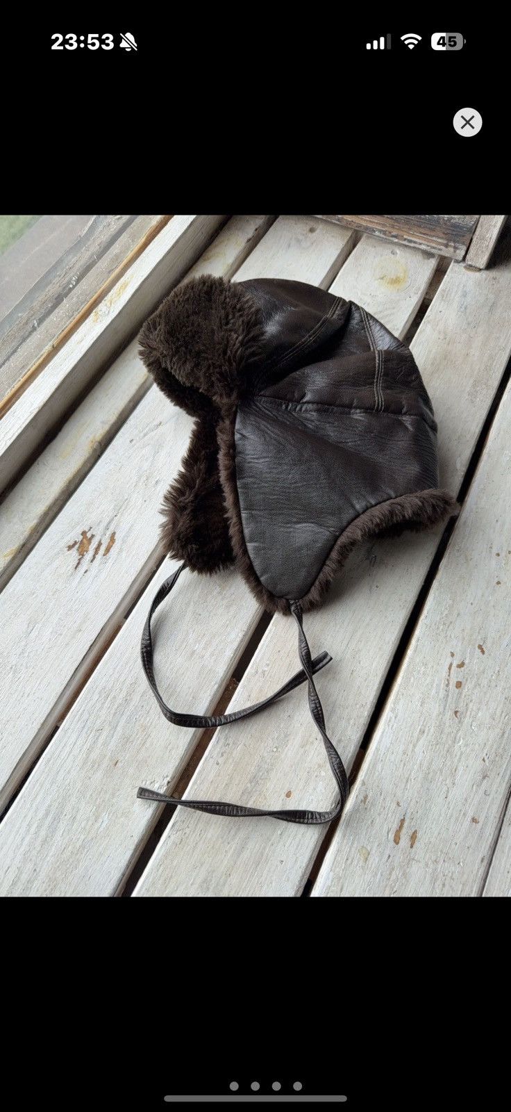 Other Bundle: Vintage Leather Tie + Skull Longsleeve + Ushanka Hat Size ONE SIZE - 5 Thumbnail