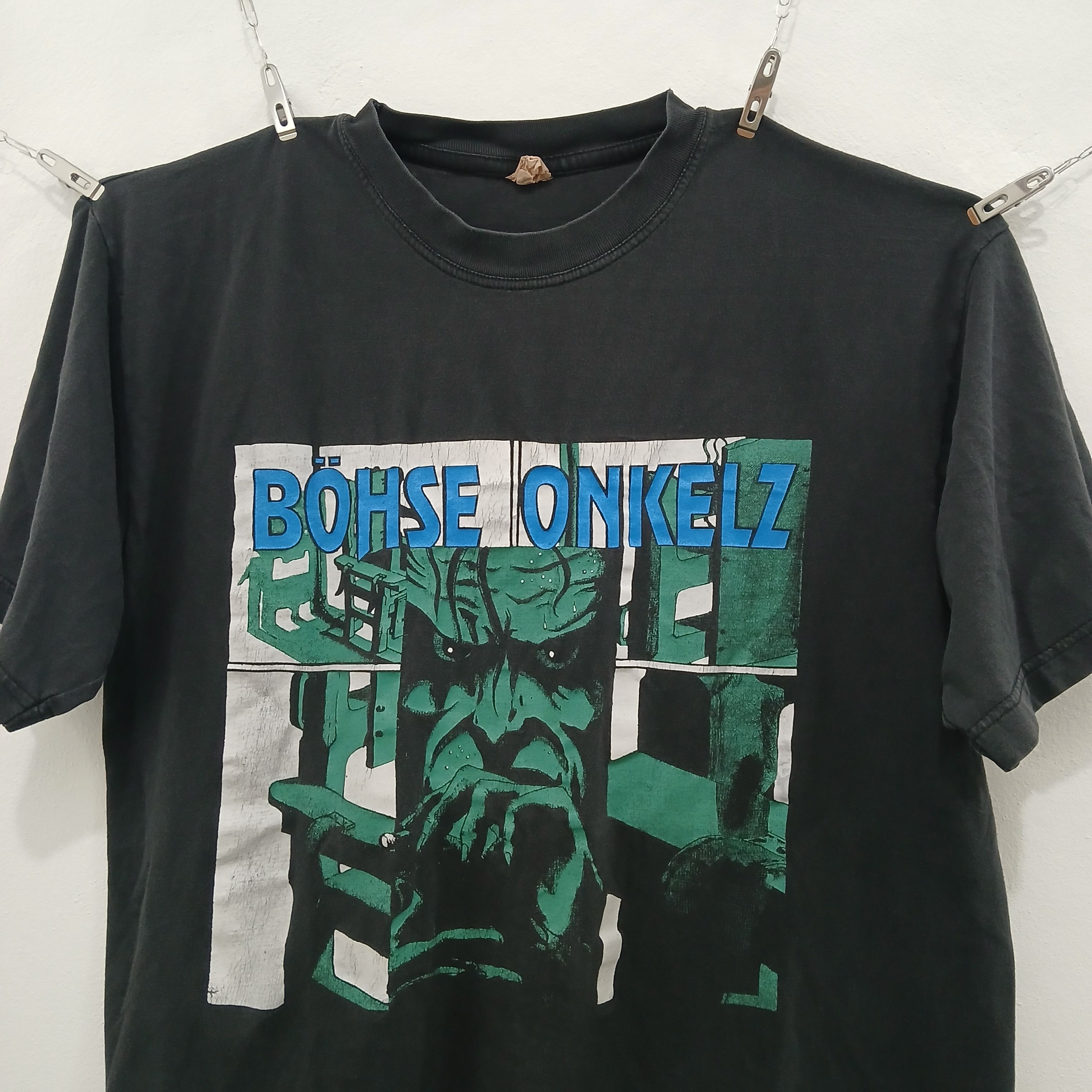 Vintage BÖHSE ONKELZ Band Vintage Europe Tee 90's Size US XL / EU 56 / 4 - 2 Thumbnail