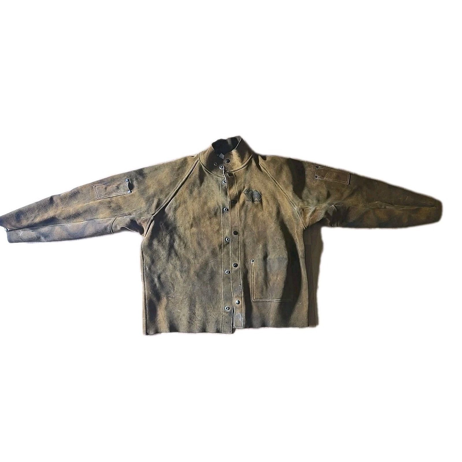 Carhartt Weldmark Flame Retardant Cowhide Leather Welding Jacket Size L / US 10 / IT 46 - 8 Thumbnail