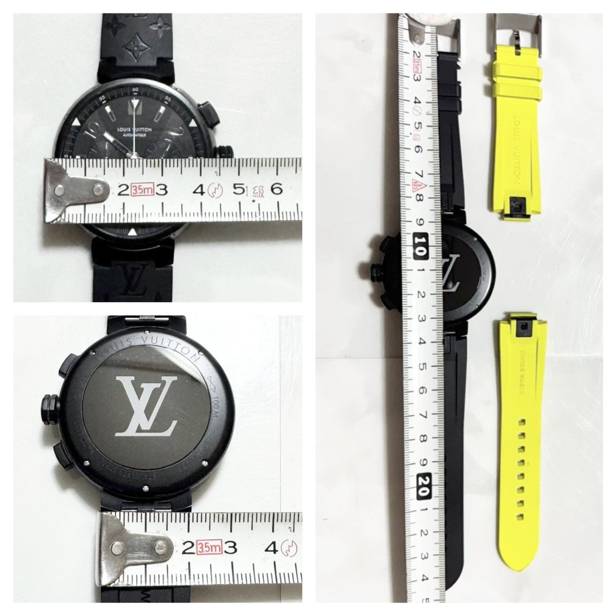 Louis Vuitton Authentic Louis Vuitton Tambour Black TO4139 Q1A62 Monogram Size ONE SIZE - 6 Thumbnail