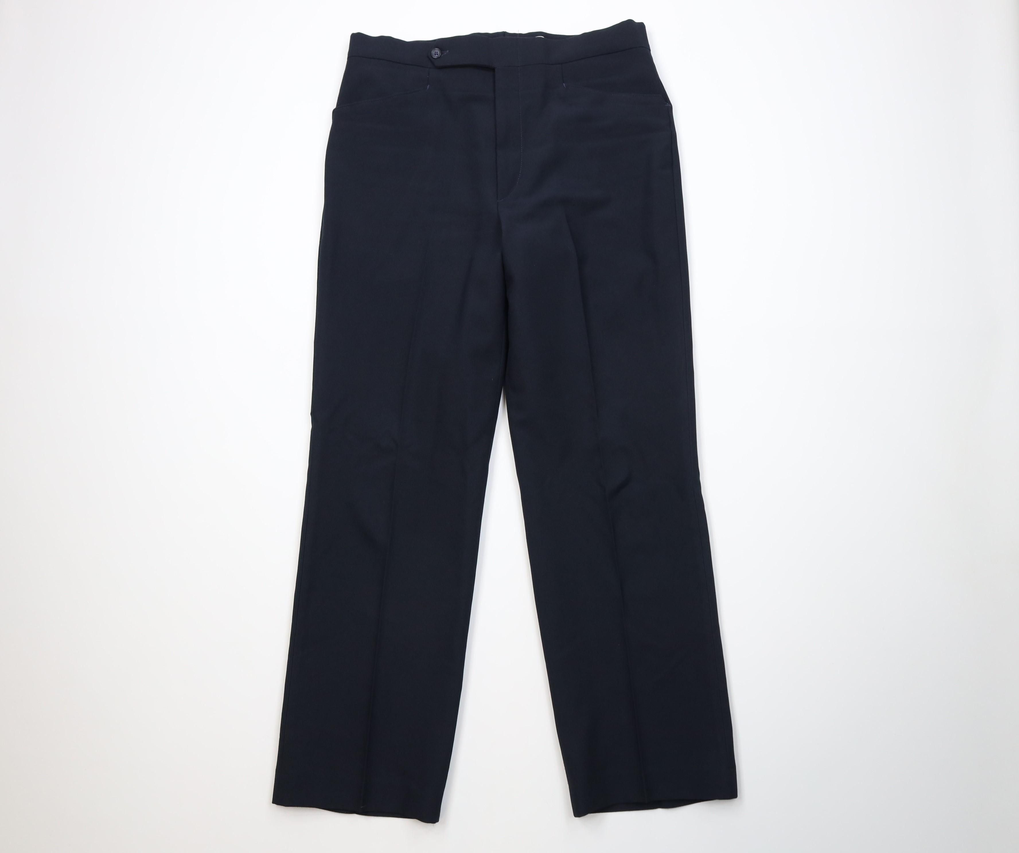 Vintage Vintage 70s Streetwear Knit Flared Wide Leg Chino Pants USA Size US 34 / EU 50 - 1 Thumbnail