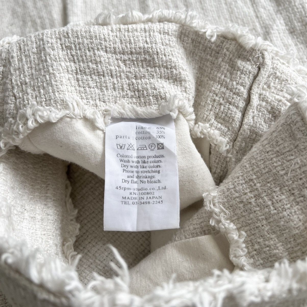 45rpm 45rpm Cotton-Linen Tweed Wide Pants Size 29" - 12 Thumbnail