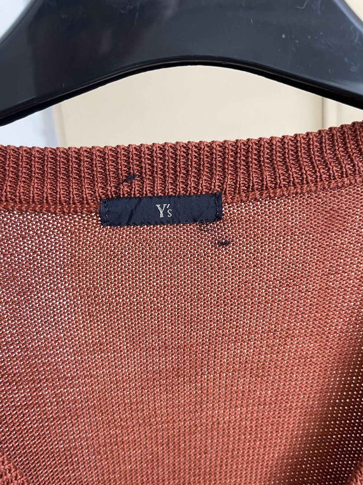 Yohji Yamamoto Y’s Yohji Yamamoto V Neck Cotton Cardigan Burnt Orange Size M / US 6-8 / IT 42-44 - 4 Thumbnail