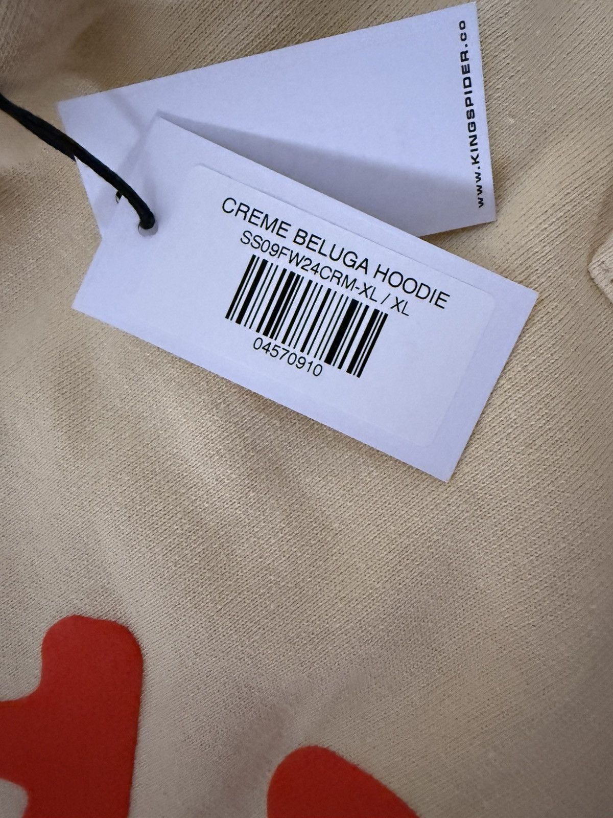 Sp5der Sp5der Creme Beluga Hoodie Size XL Size US XL / EU 56 / 4 - 6 Thumbnail