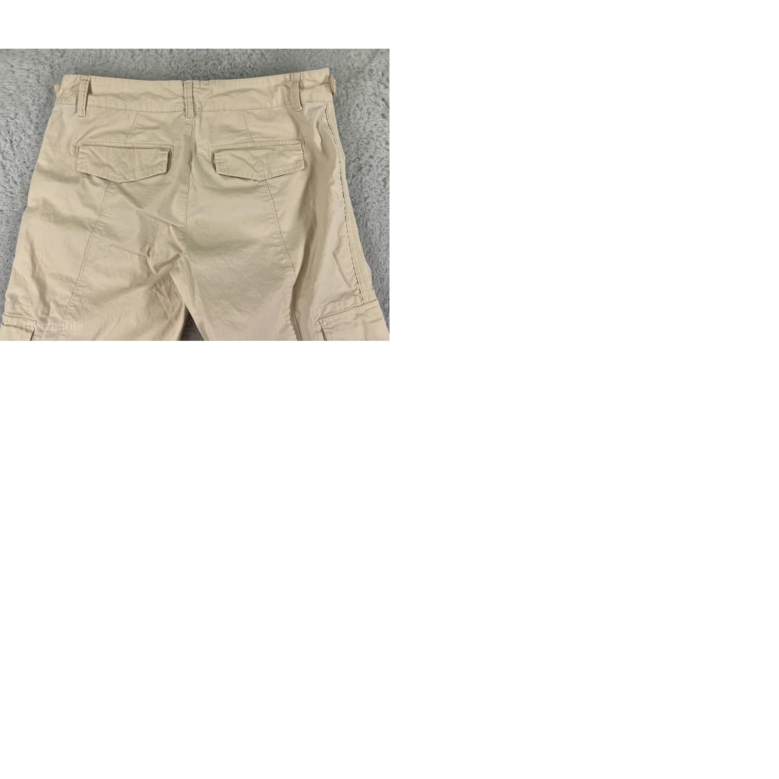 Vintage Blossom & Clover Pants Womens 6 Beige Cargo Jogger Bush Pockets Ankle Tie Size 28" / US 6 / IT 42 - 10 Thumbnail