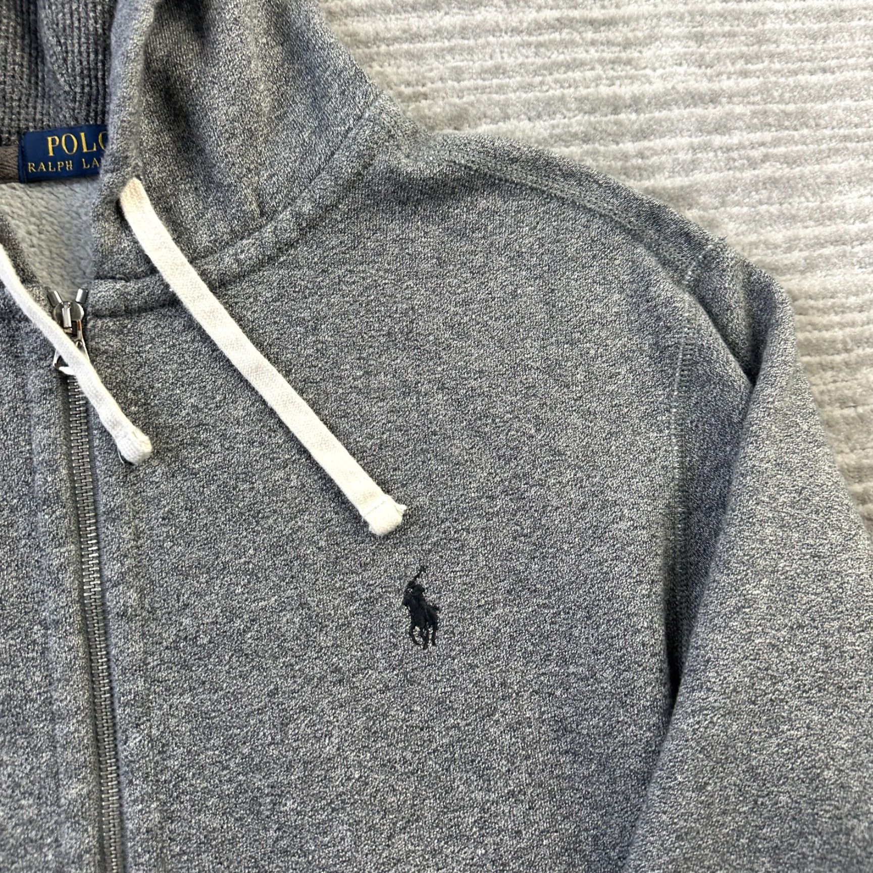 Polo Ralph Lauren Polo Ralph Lauren Hoodie Mens Extra Large Gray Pony Full Zip Heavy Knit Size US XL / EU 56 / 4 - 4 Thumbnail