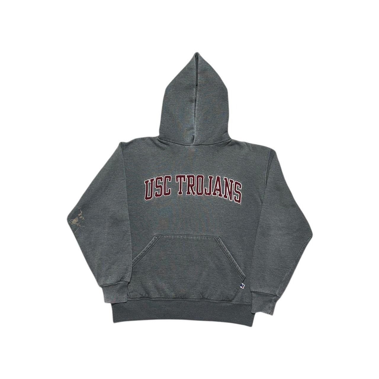 NCAA × Russell Athletic × Vintage USC Trojans Faded Russell Hoodie Size M / US 6-8 / IT 42-44 - 1 Thumbnail