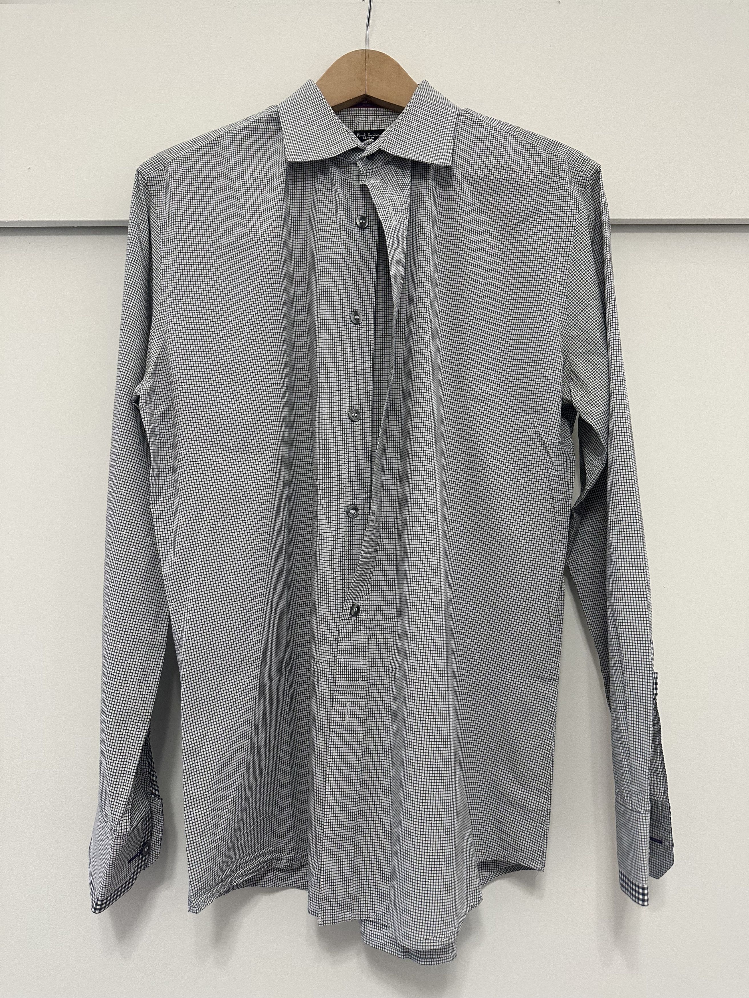 Paul Smith Grid Optical Illusion Shirt (16.5/42) Size US L / EU 52-54 / 3 - 1 Thumbnail