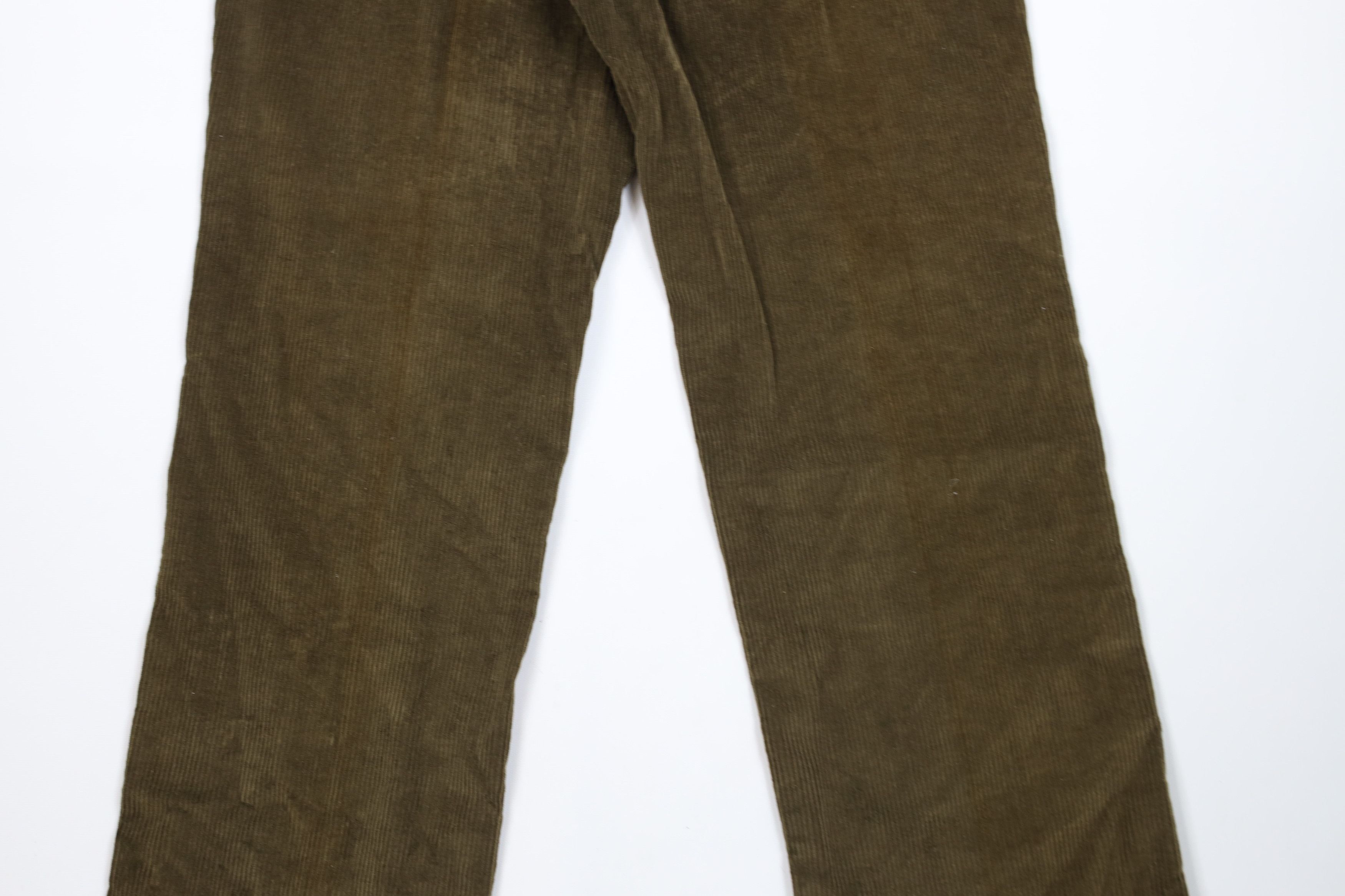 Vintage Vintage 70s Streetwear Wide Leg Corduroy Chino Pants Green Size US 32 / EU 48 - 10 Thumbnail