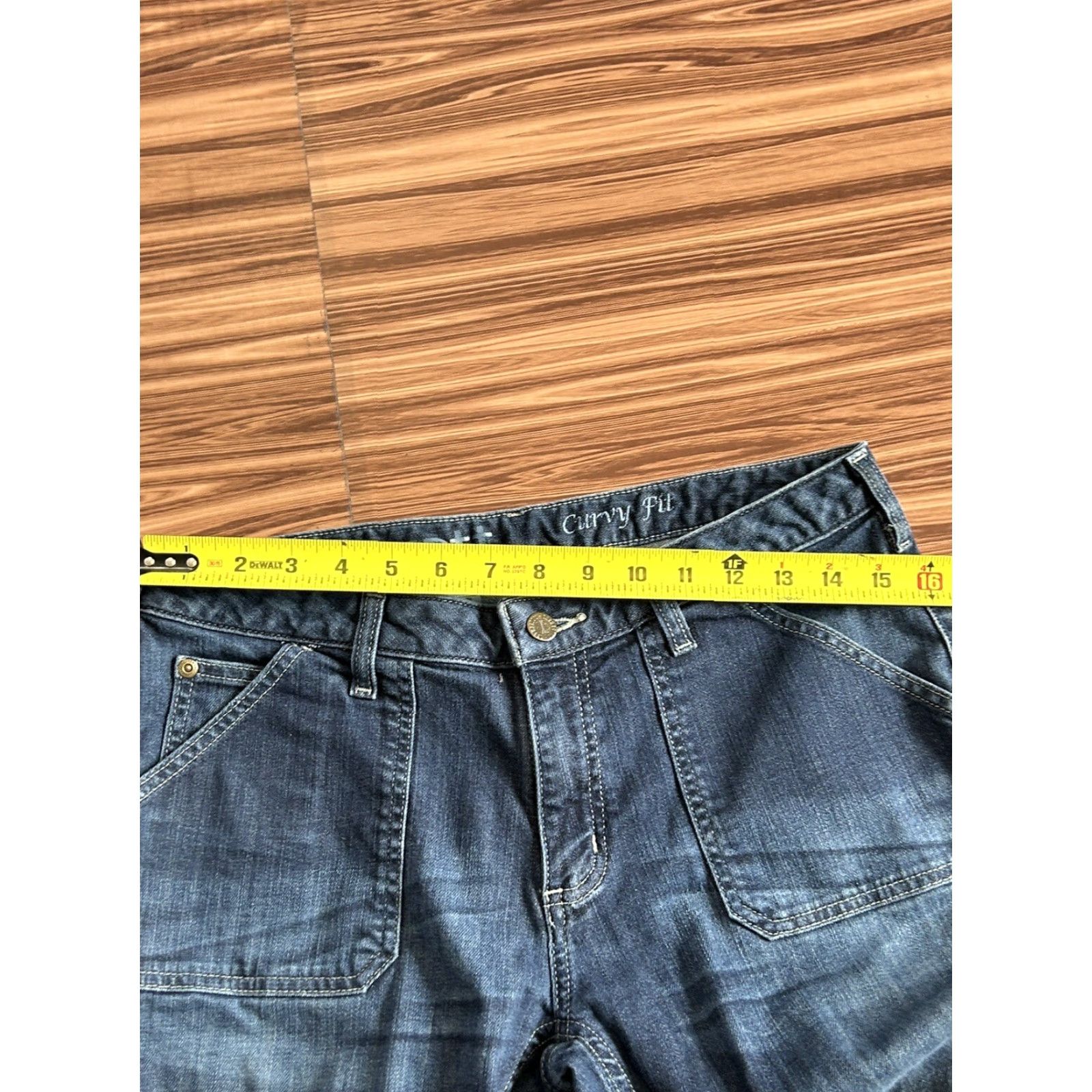 Carhartt Carhartt Curvy Fit Womens Jeans Capri Mid Rise Cuffed Stretch Blue Size 10 Size 32" / US 10 / IT 46 - 4 Thumbnail