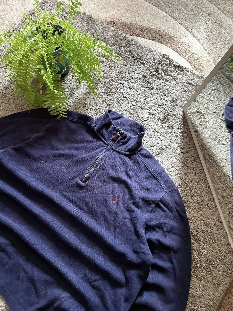 Polo Ralph Lauren × Vintage 00s Polo Ralph Lauren Streetwear 1/3 Zip Sweatshirt Logo Y2k Size US XL / EU 56 / 4 - 4 Thumbnail
